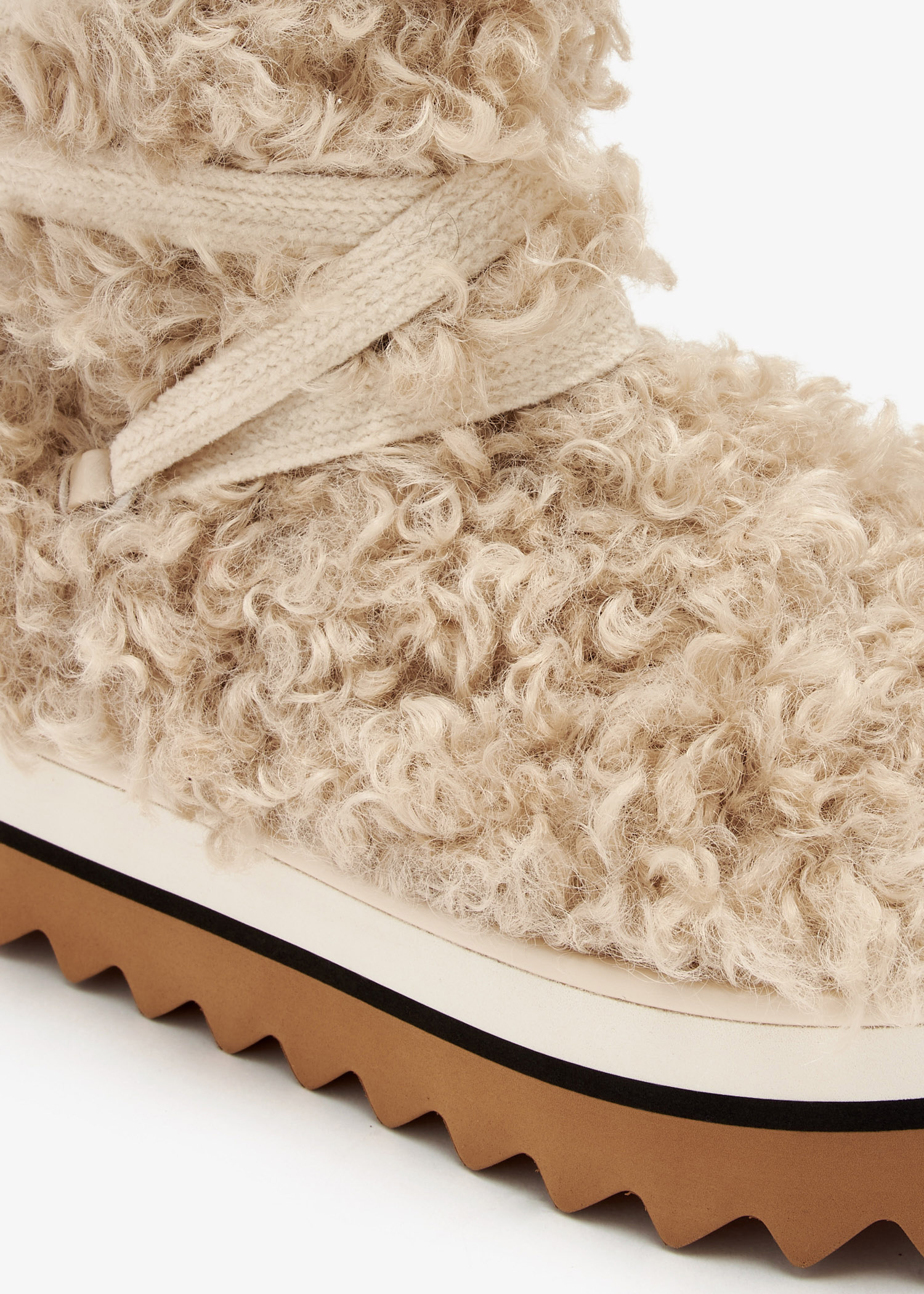 Stella McCartney Sneak-Elyse plush teddy snow boots for Women