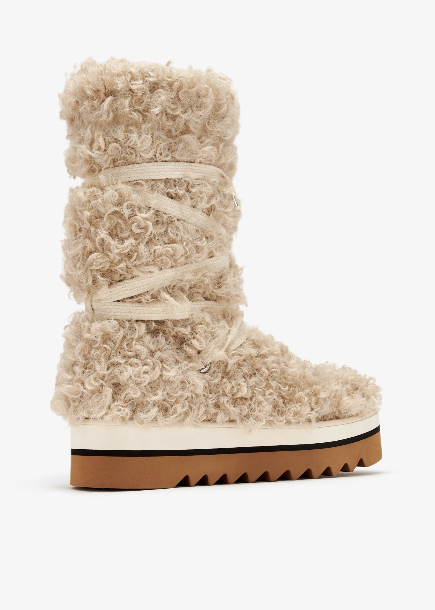 Stella McCartney Sneak-Elyse plush teddy snow boots for Women