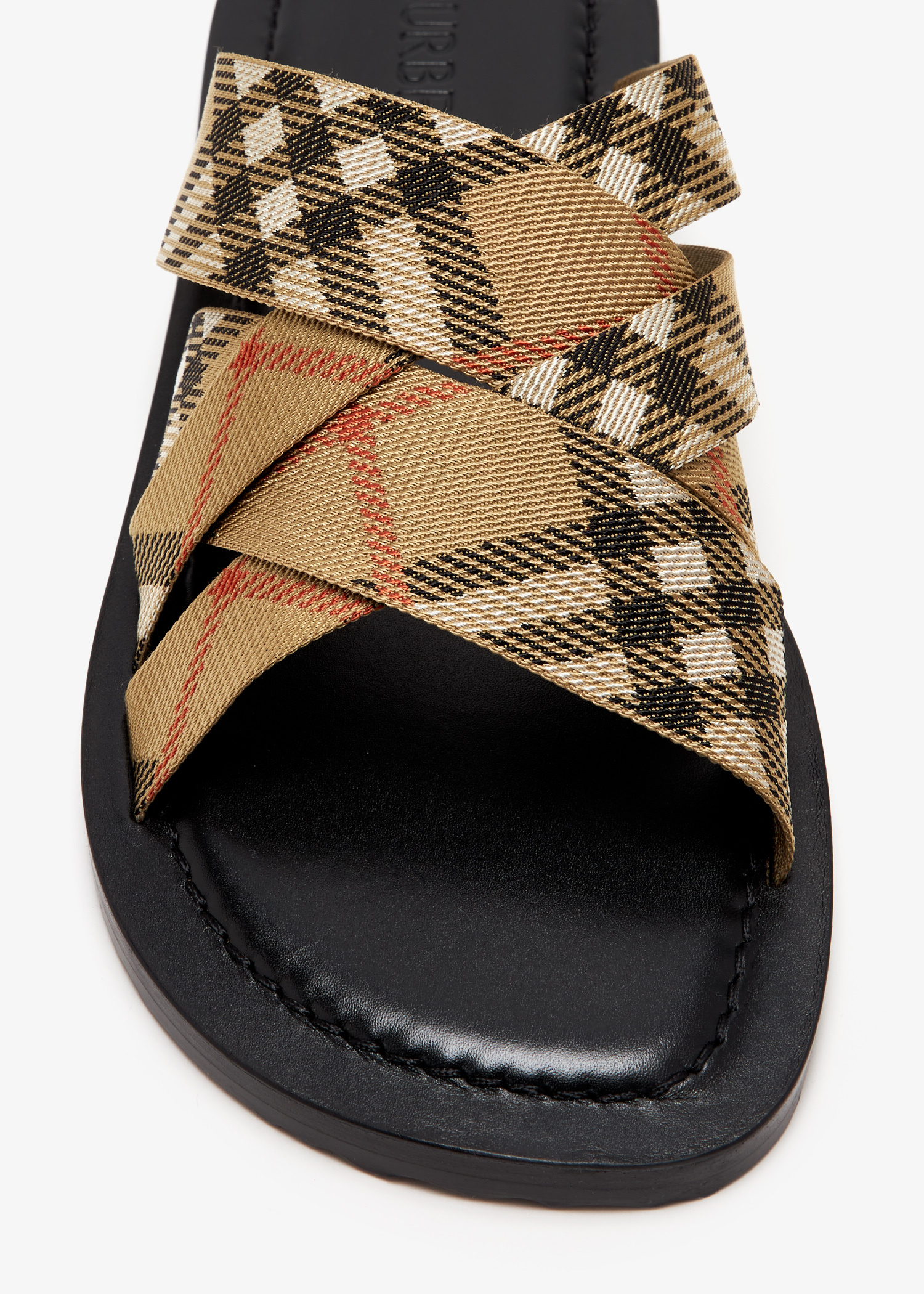 BURBERRY メンズ サンダル 8106987 PAVILLON BURBERRY - Pavilion Check sandals | Leam Roma - Luxury