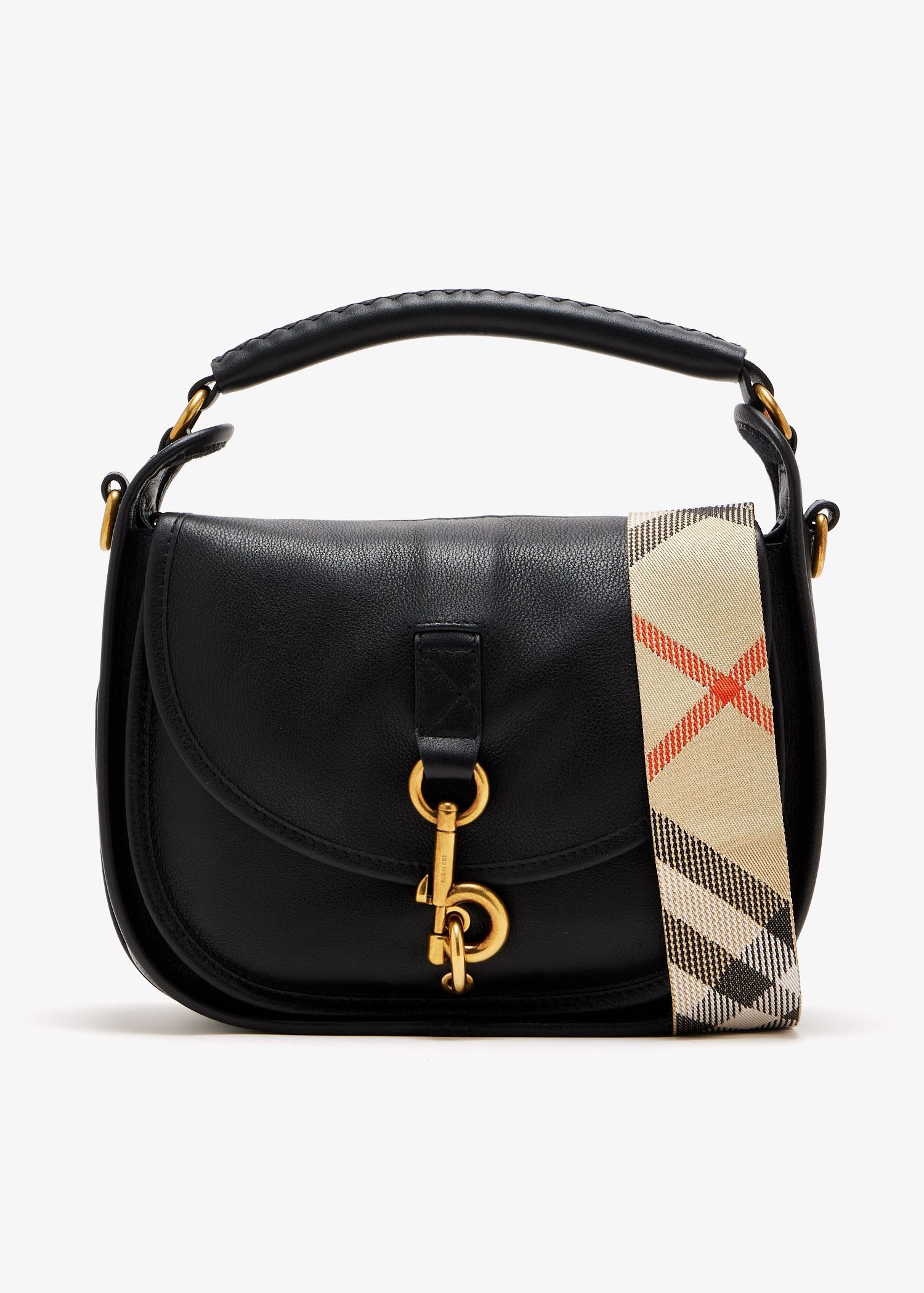 Burberry Small B Clip nessenger bag for Women - Black in KSA