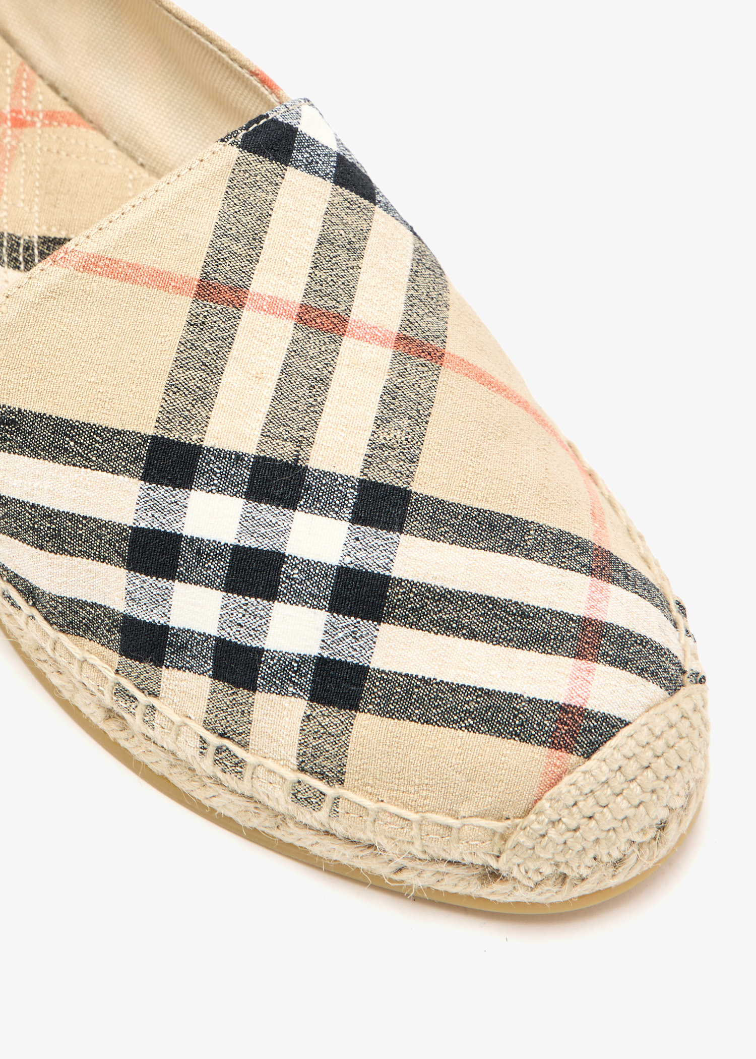 スリッポン Burberry Embroidered canvas espadrilles (8109180 B9368) Burberry Check espadrilles for Women - Printed in UAE