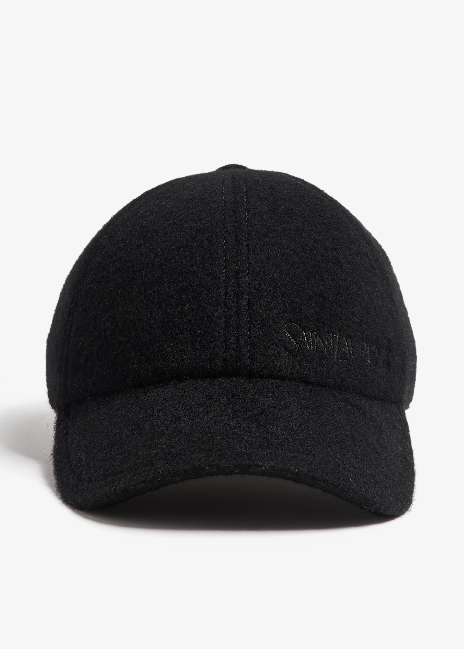 キャップ SAINT LAURENT VINTAGE SAINT LAURENT CASHMERE BASEBALL CAP Saint Laurent Vintage Cashmere Logo-Print Baseball Cap