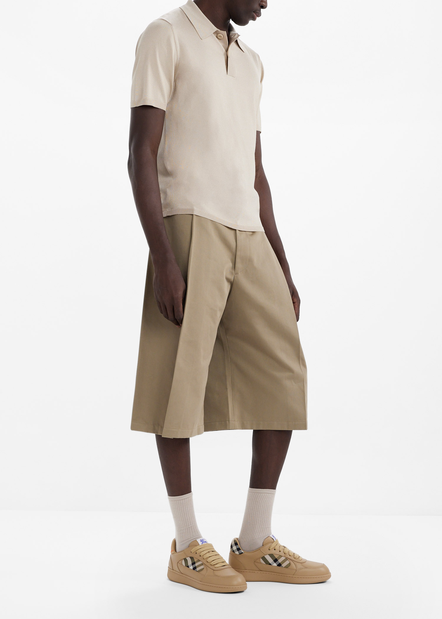 Burberry Check Terrace leather sneakers for Men - Beige in Burberry Check Terrace leather sneakers for Men - Beige in