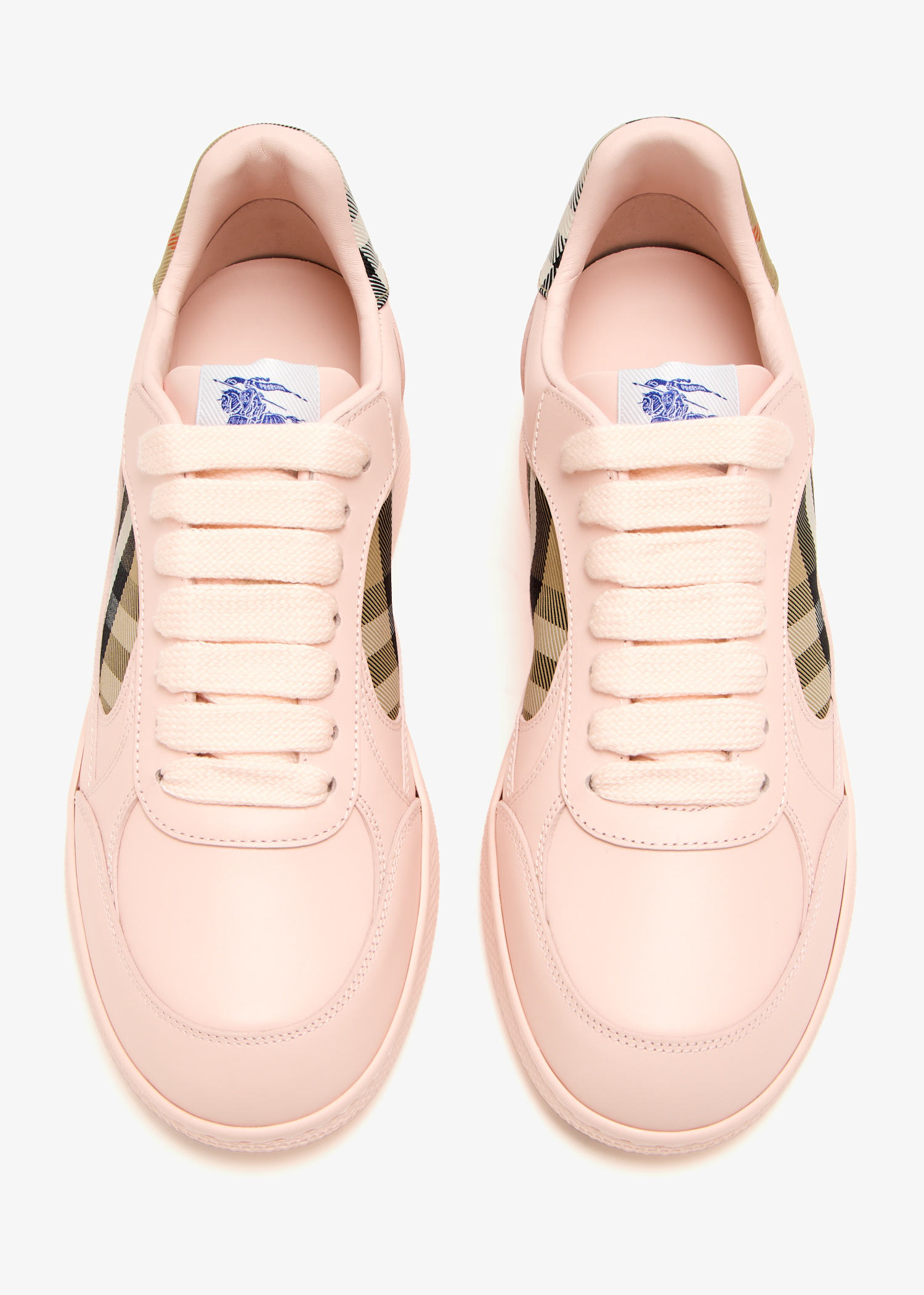 Burberry Check Terrace leather sneakers​ for Women - Pink in