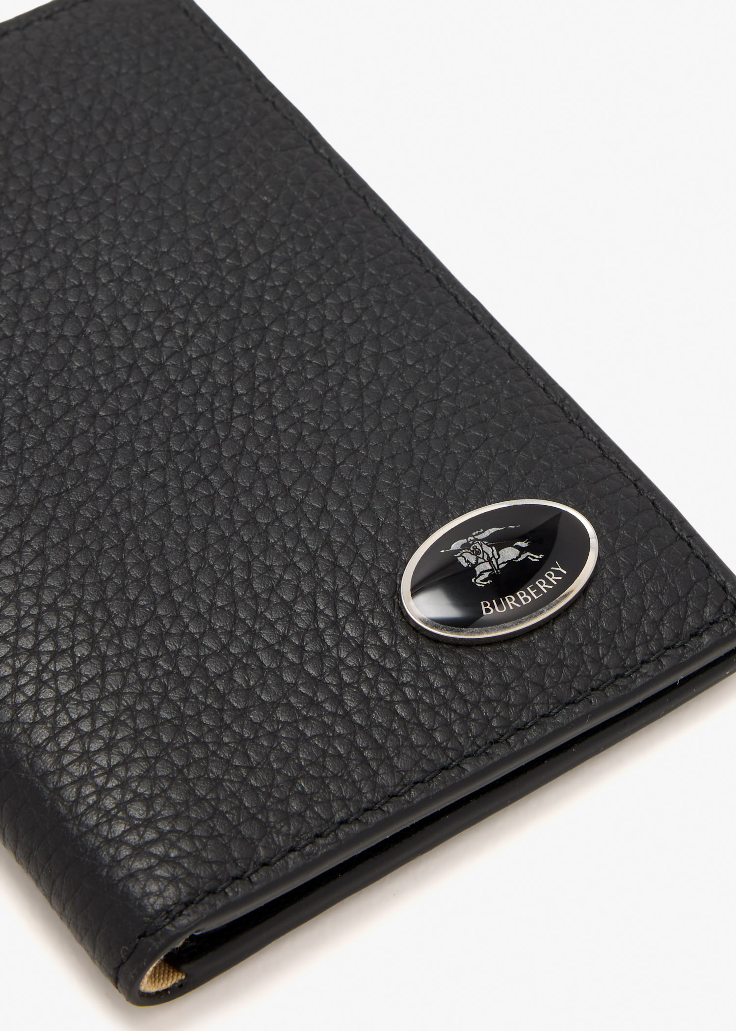 Burberry Embossed Check folding card case for Men - Black in USA
