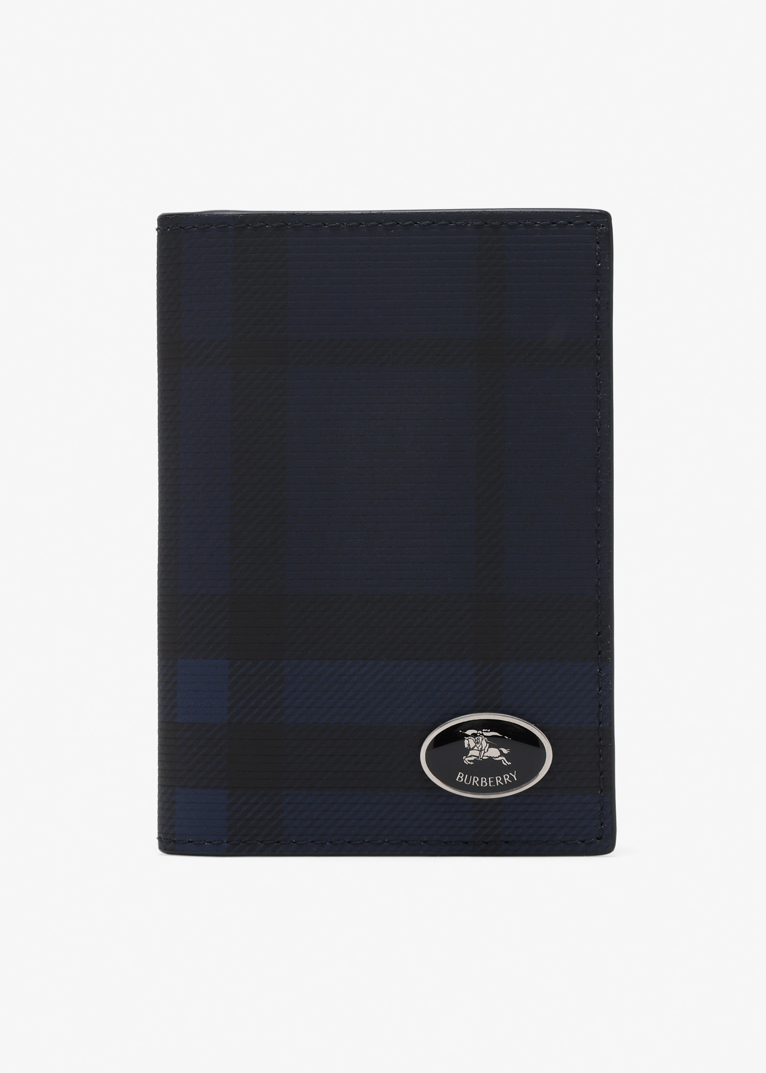 Burberry Check folding card case for Men - Navy in KSA | Level Shoes