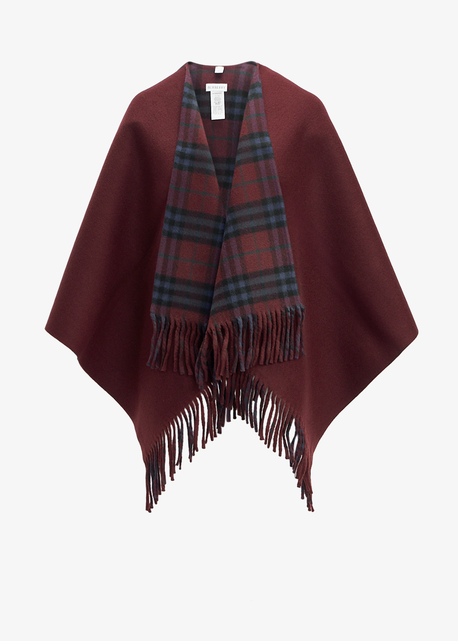 Burberry Check reversible wool cape for ADULT-UNISEX, Men, Women