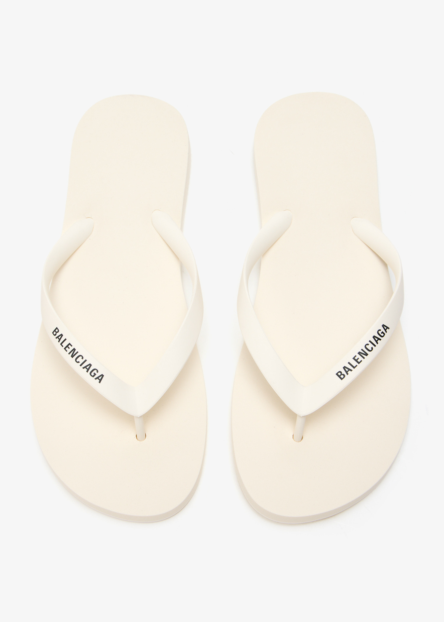Balenciaga Logo thong sandals for Women - White in USA