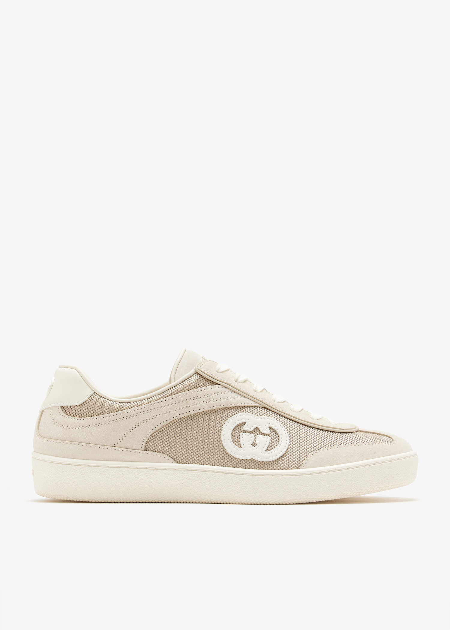 【GUCCI】Interlocking GEmbossedLogoMen'sSlippers BeigeEbony Gucci GG Horsebit Slipper in Beige & Ebony Men's Size 8 US