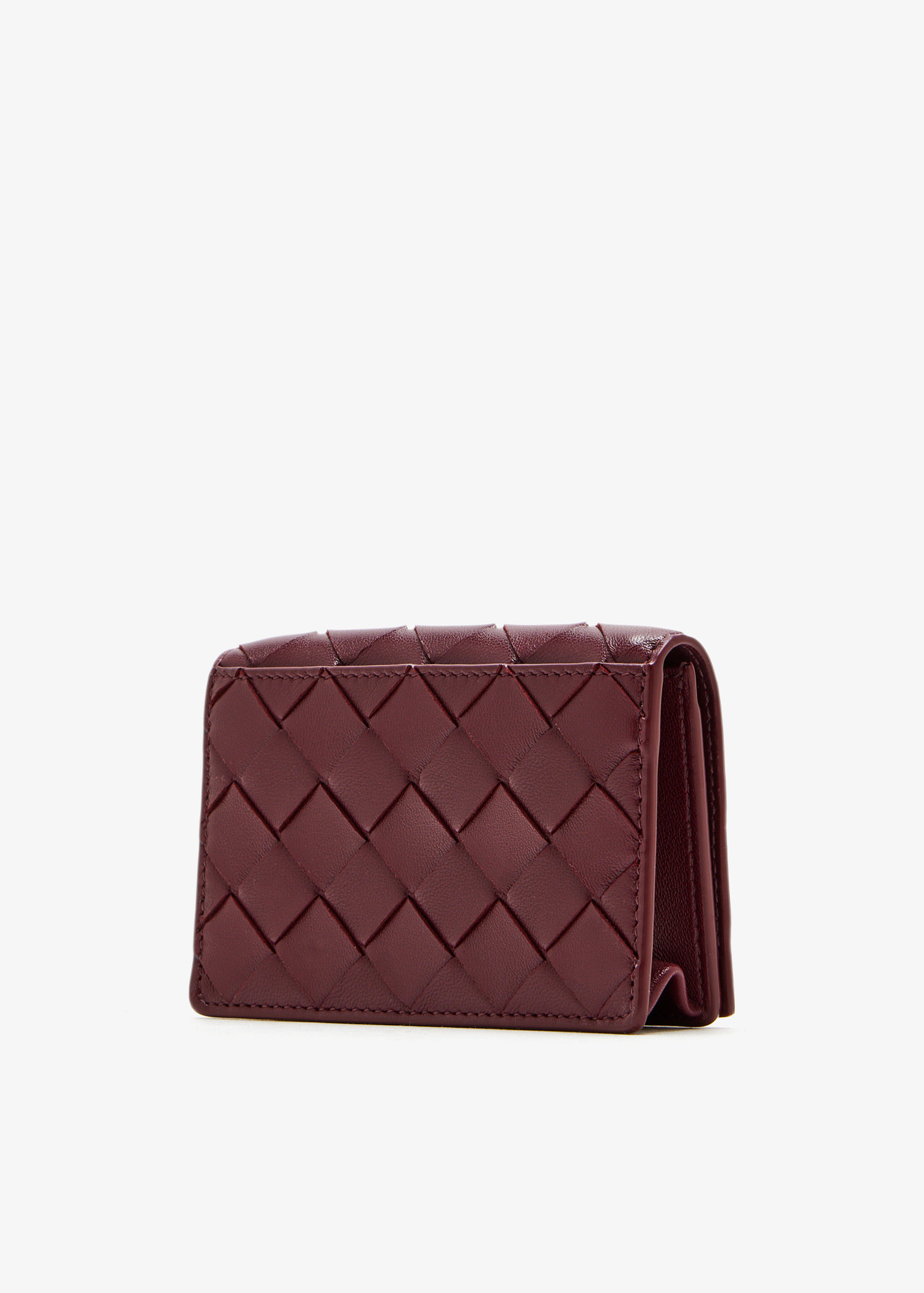 Bottega Veneta Intrecciato business card case for Women - Burgundy