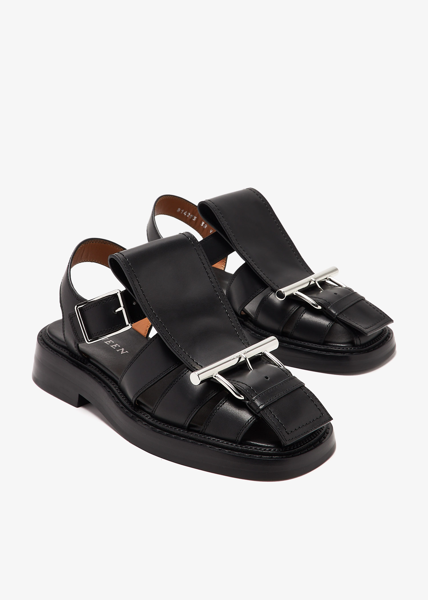 【関税込み】T-Bar Sandals - Alexander McQueen - Leather - Bl eCom-834359WHACC1064_F.jpg?v=1