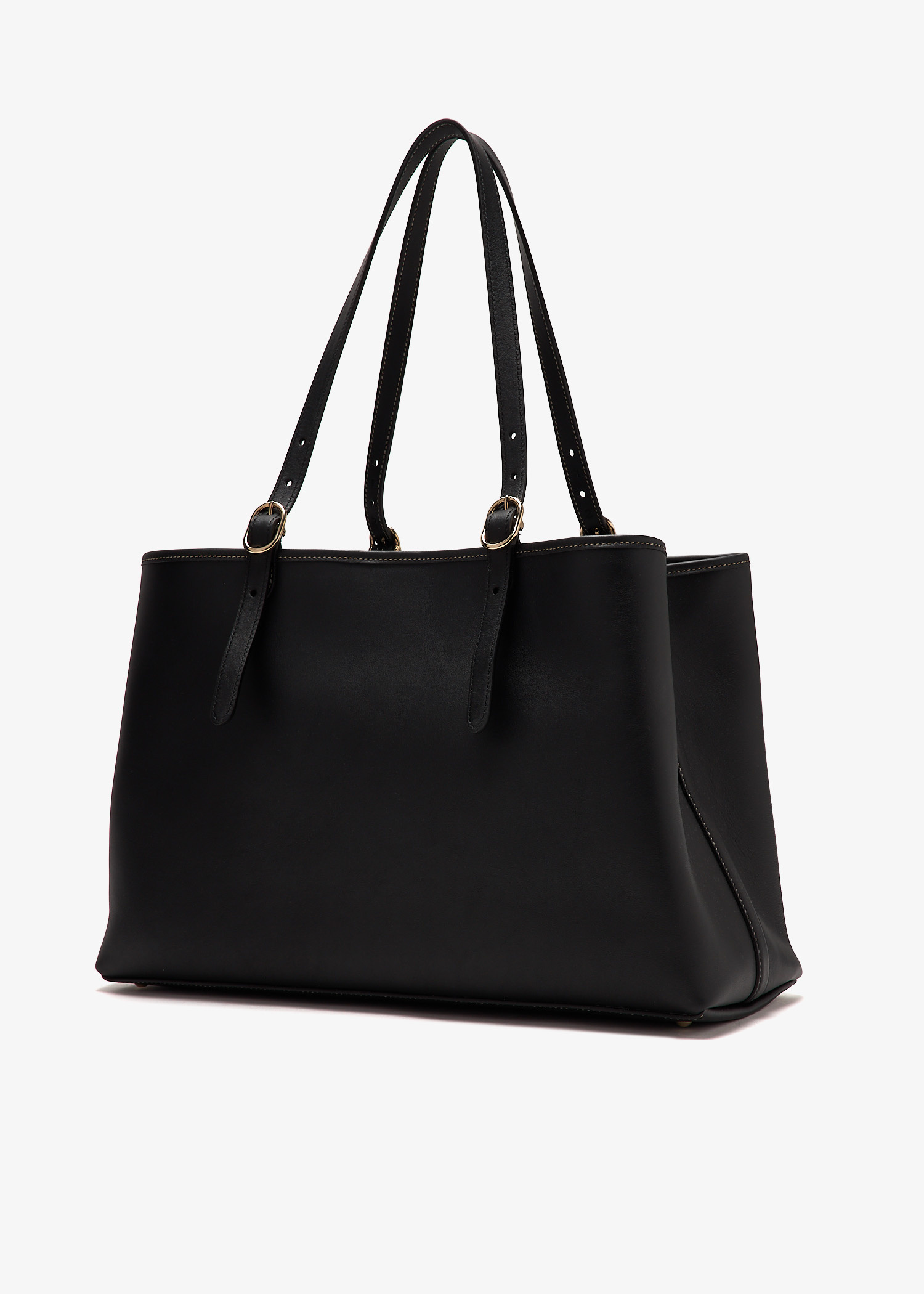 トートバッグ GUCCI GG Emblem large black shopping bag GG Emblem large tote bag in black leather | GUCCI® US