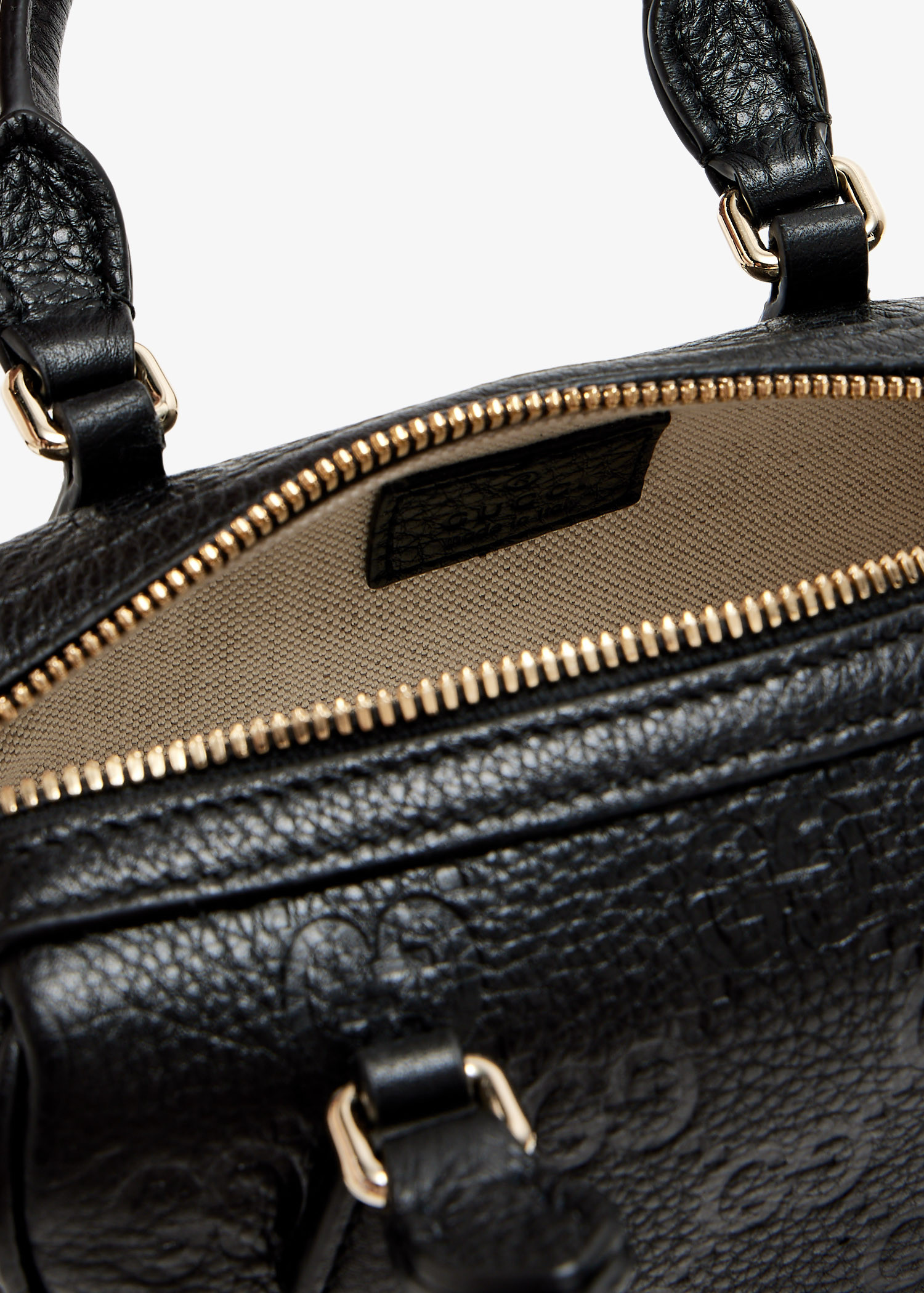 Gucci GG Emblem super mini top handle bag for Women - Black in