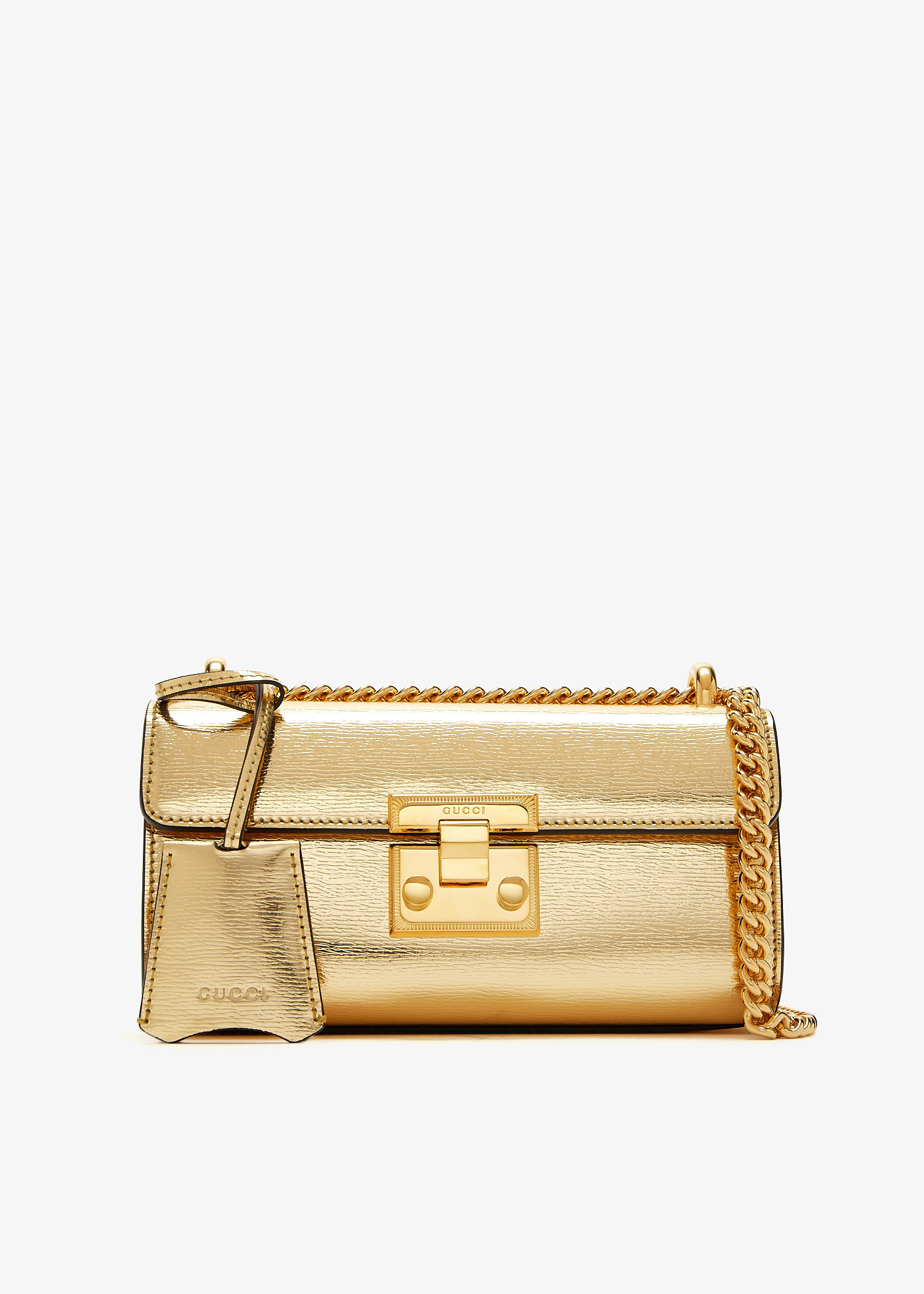 Gucci Padlock mini shoulder bag for Women - Gold in UAE | Level Shoes