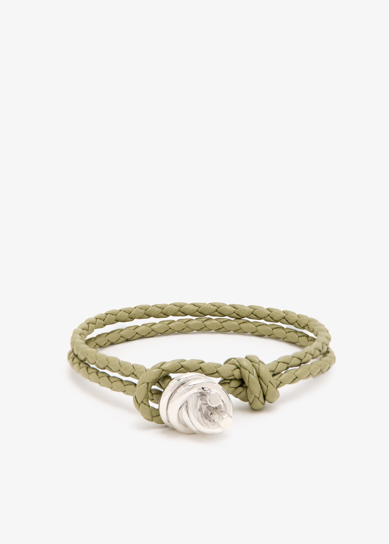 Bottega Veneta Knot leather bracelet for Women - Green in