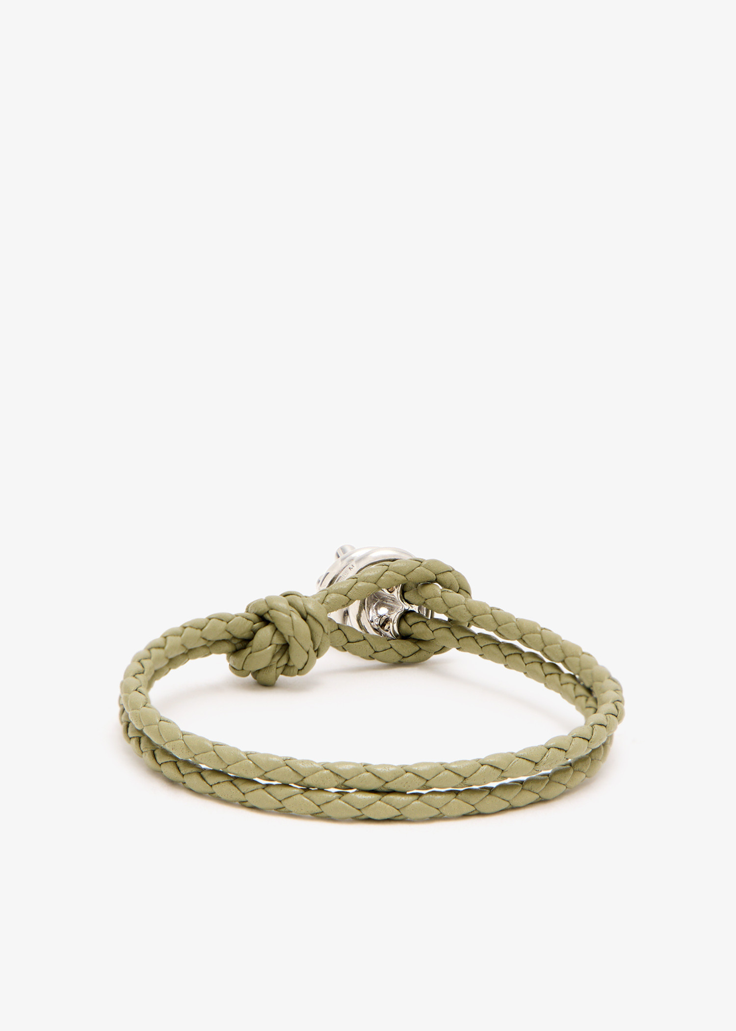 ブレスレット Bottega Veneta Grass Green Nappa Leather Twist Bracelet Bottega Veneta - Braided Leather and Sterling Silver