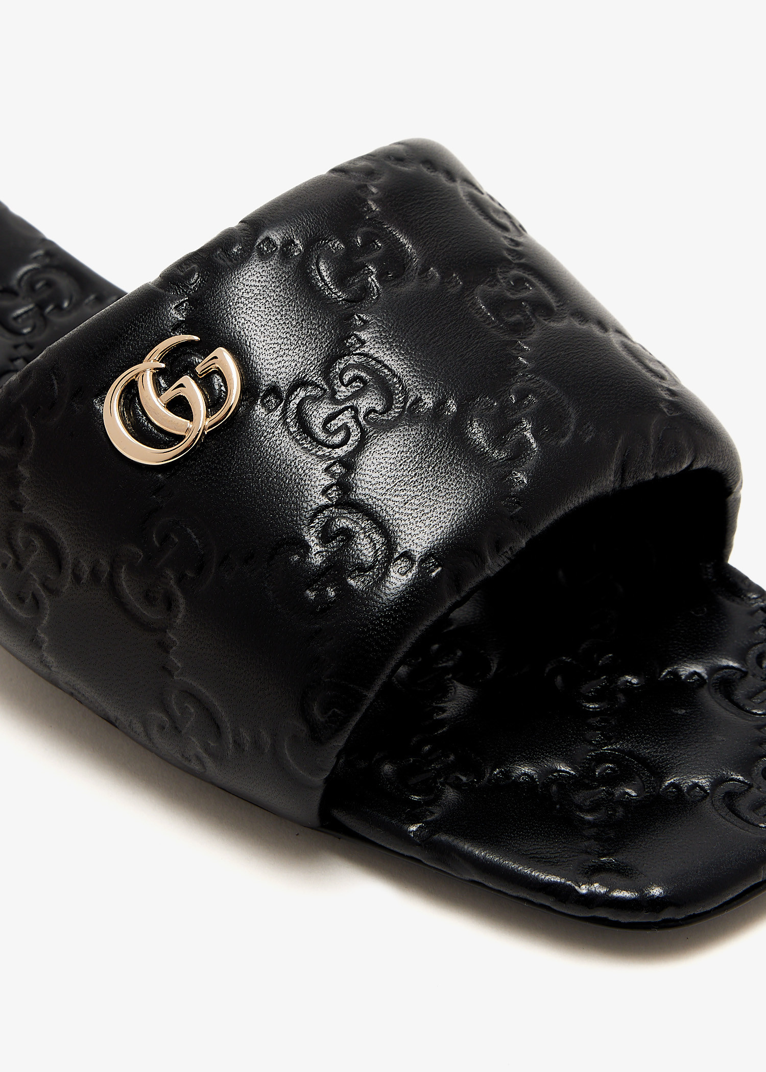 Gucci Double G slide sandals for Women - Black in UAE | Level Shoes