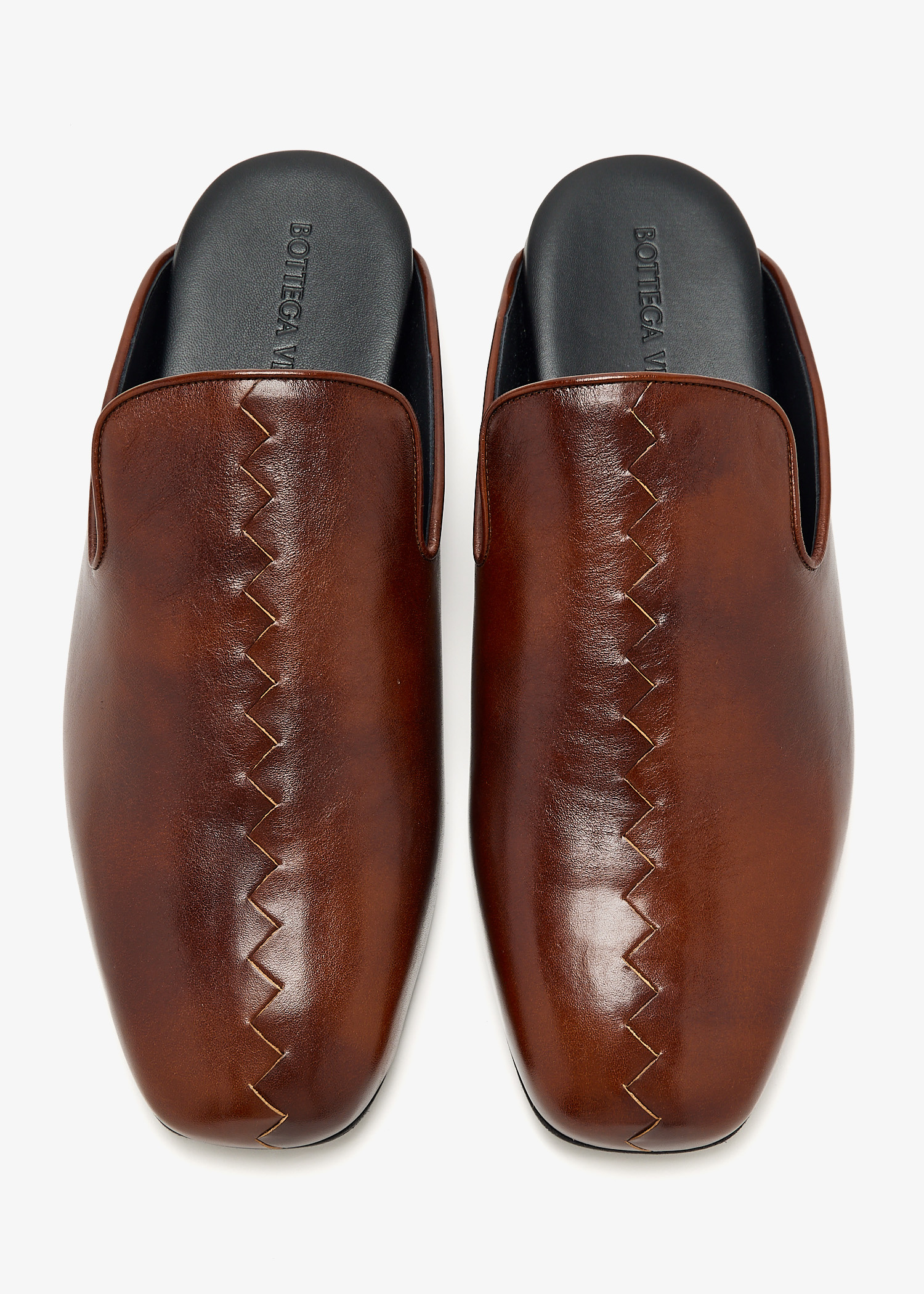 Bottega Veneta Roma slippers for Men - Brown in Kuwait | Level Shoes