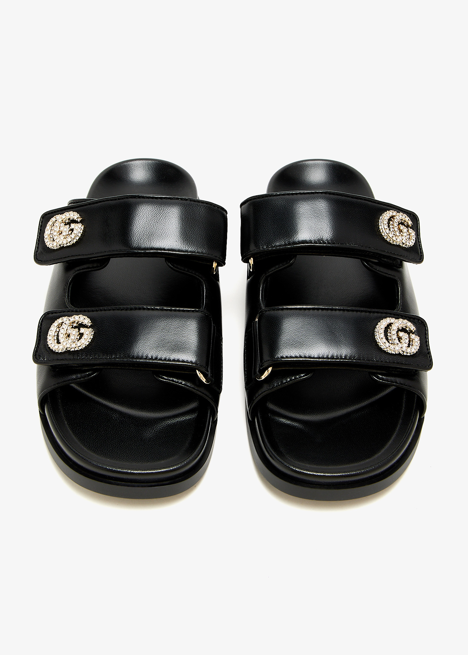 Gucci Marmont Double G sandals for Women - Black in UAE | Level Shoes