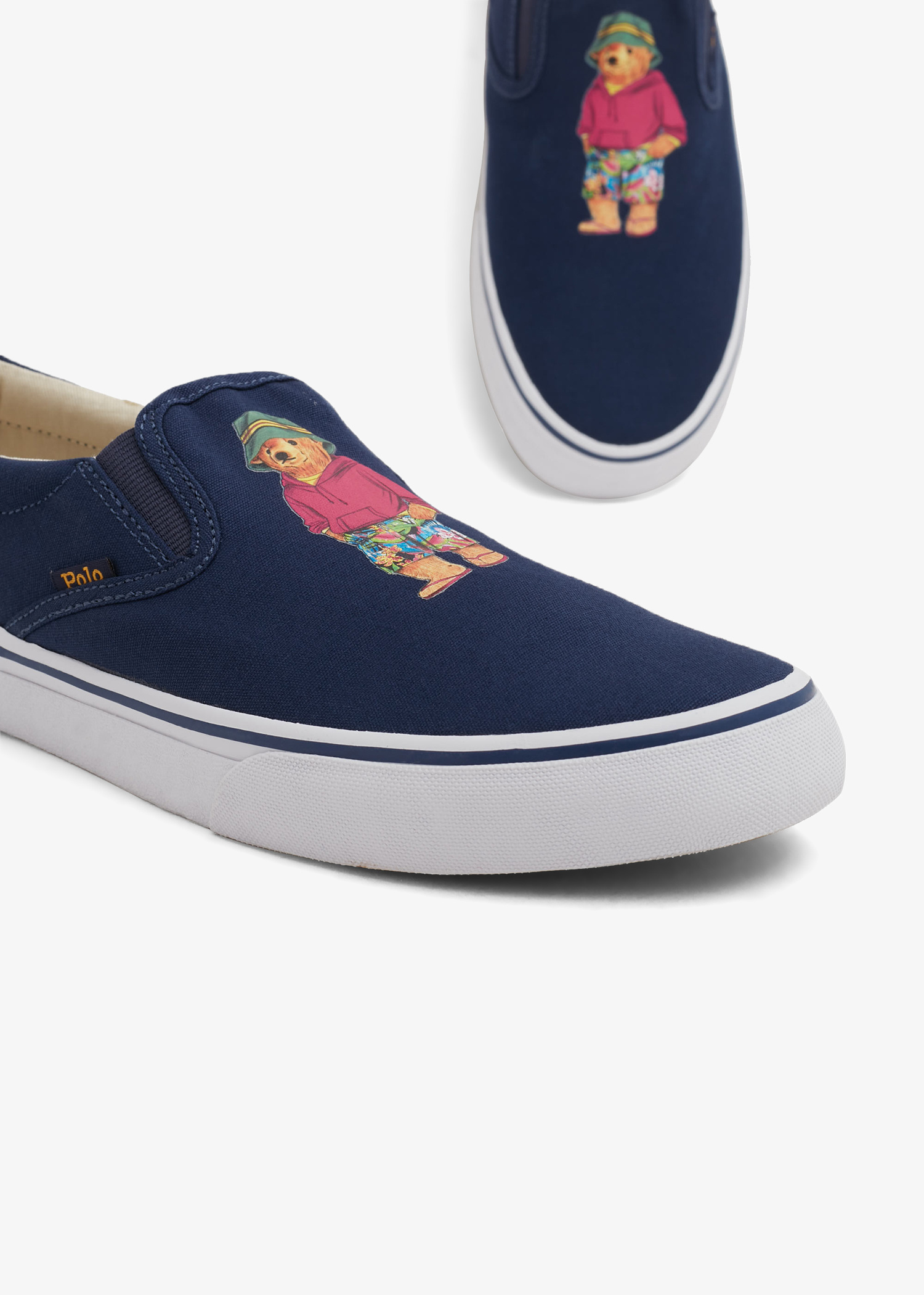 Polo Ralph Lauren Thompson III Slip-On Sneaker Multi Gordon Tartan Amazon.com | POLO RALPH LAUREN Patchwork Textile-Keaton  main image 2
