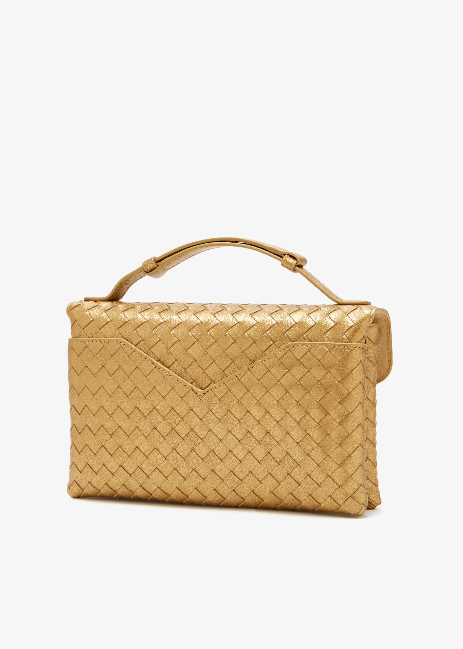 バッグ BOTTEGA VENETA Bottega Veneta Knot Lock crossbody bag for Women - Gold in KSA