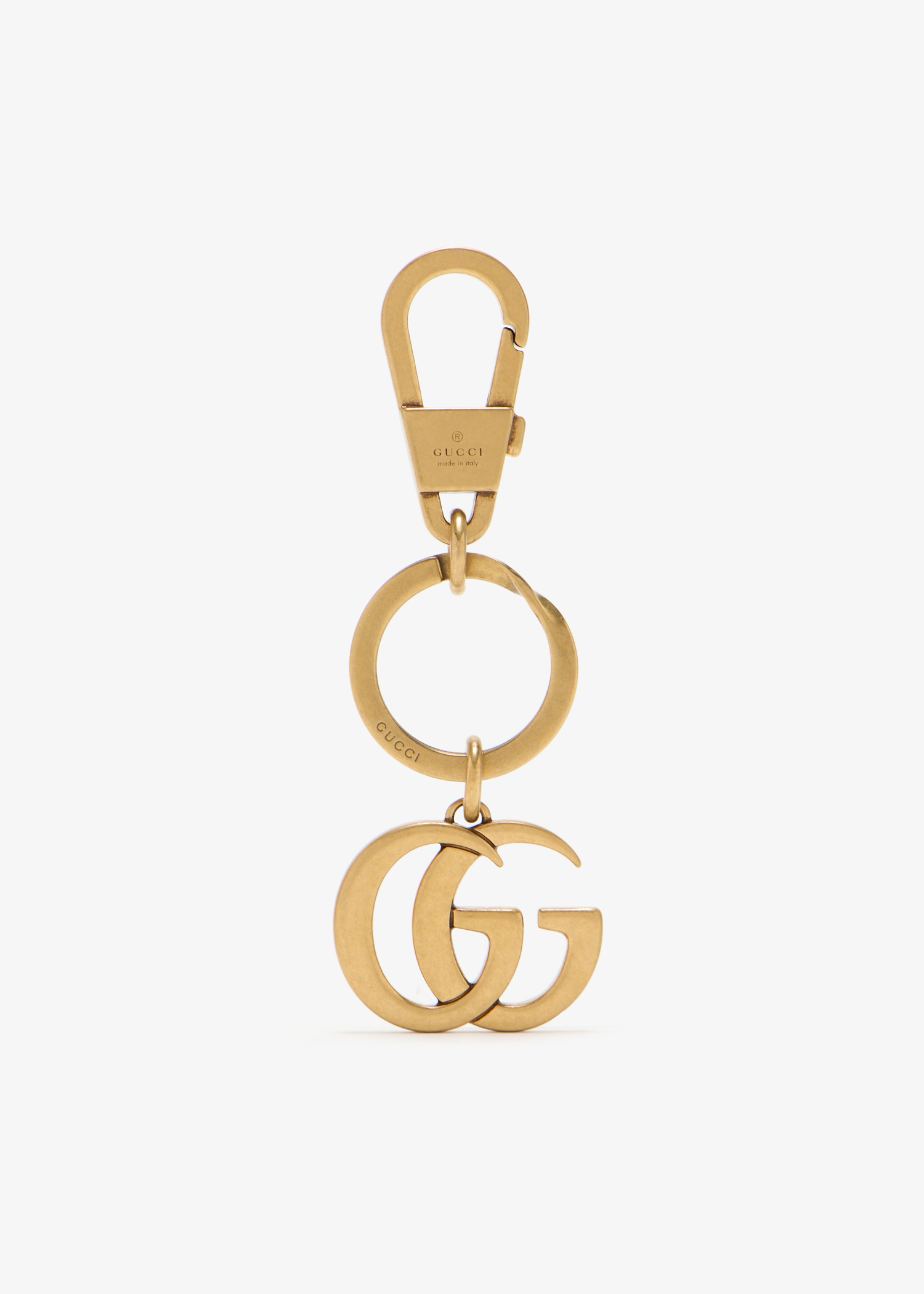 Gucci Double G keychain for Men - Gold in UAE | Level Shoes