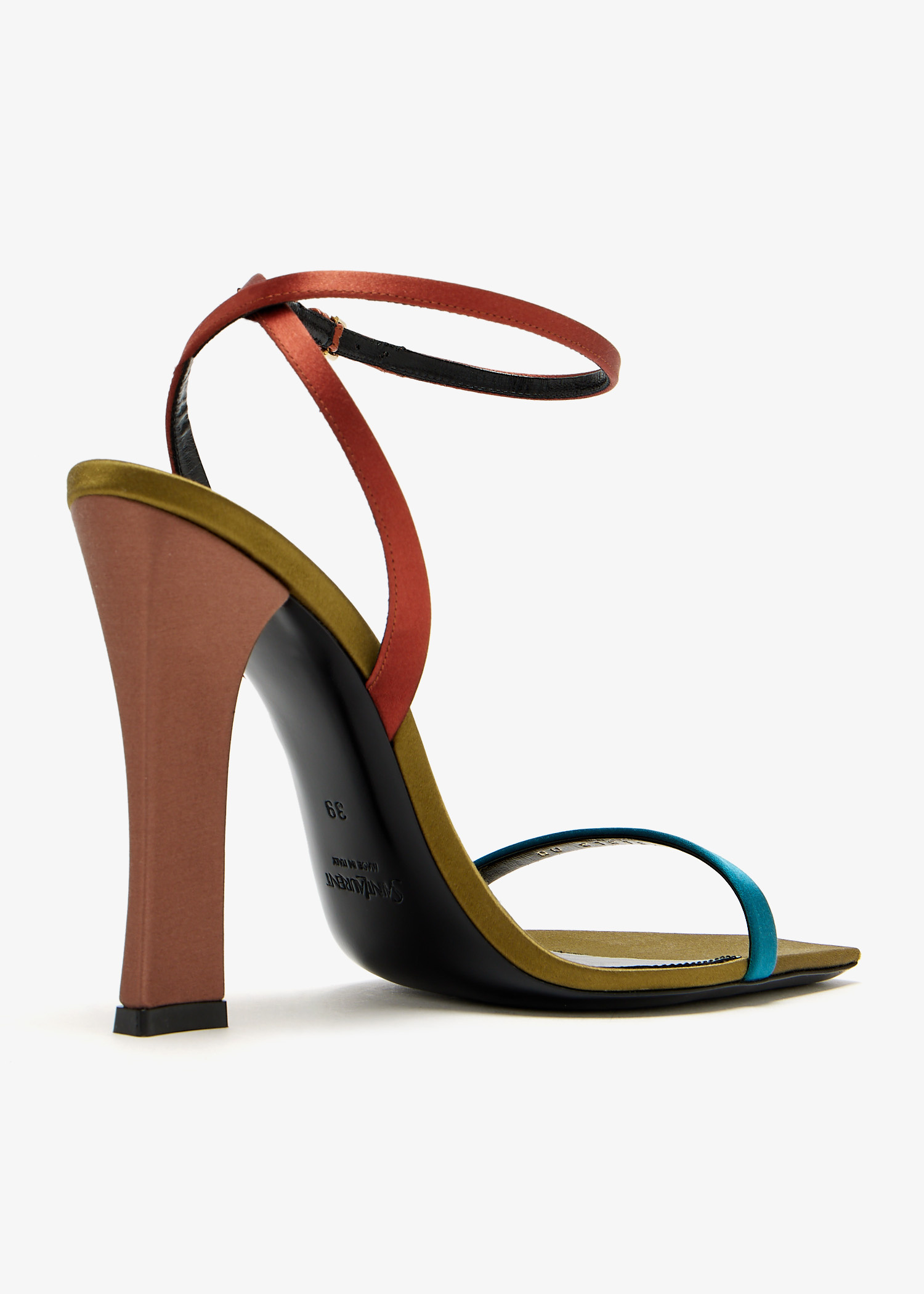 【送関込】Saint Laurent☆Dominique sandals Dominique 110 crêpe satin sandals in multicoloured - Saint