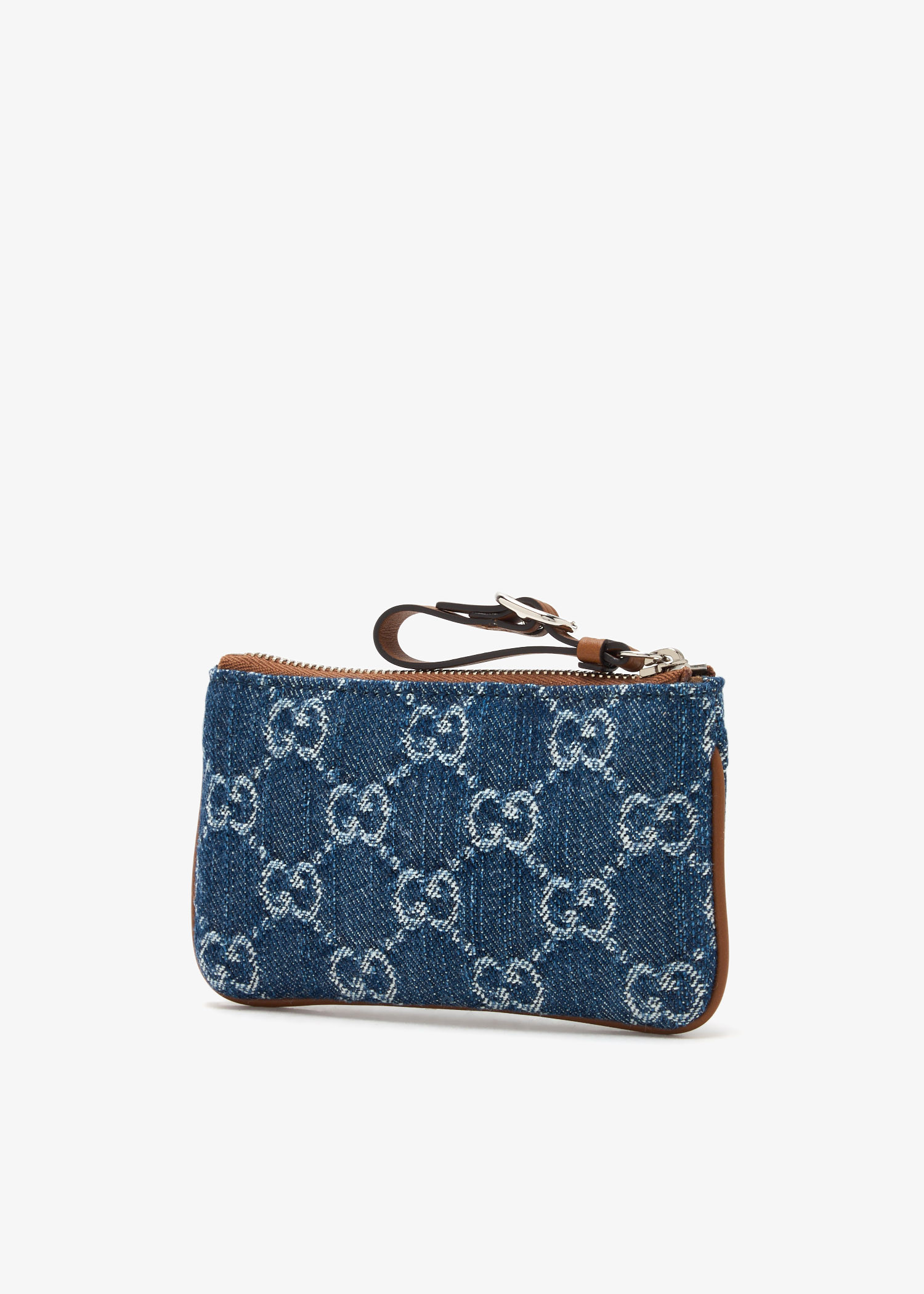 Gucci GG Emblem key case for Women - Blue in UAE | Level Shoes