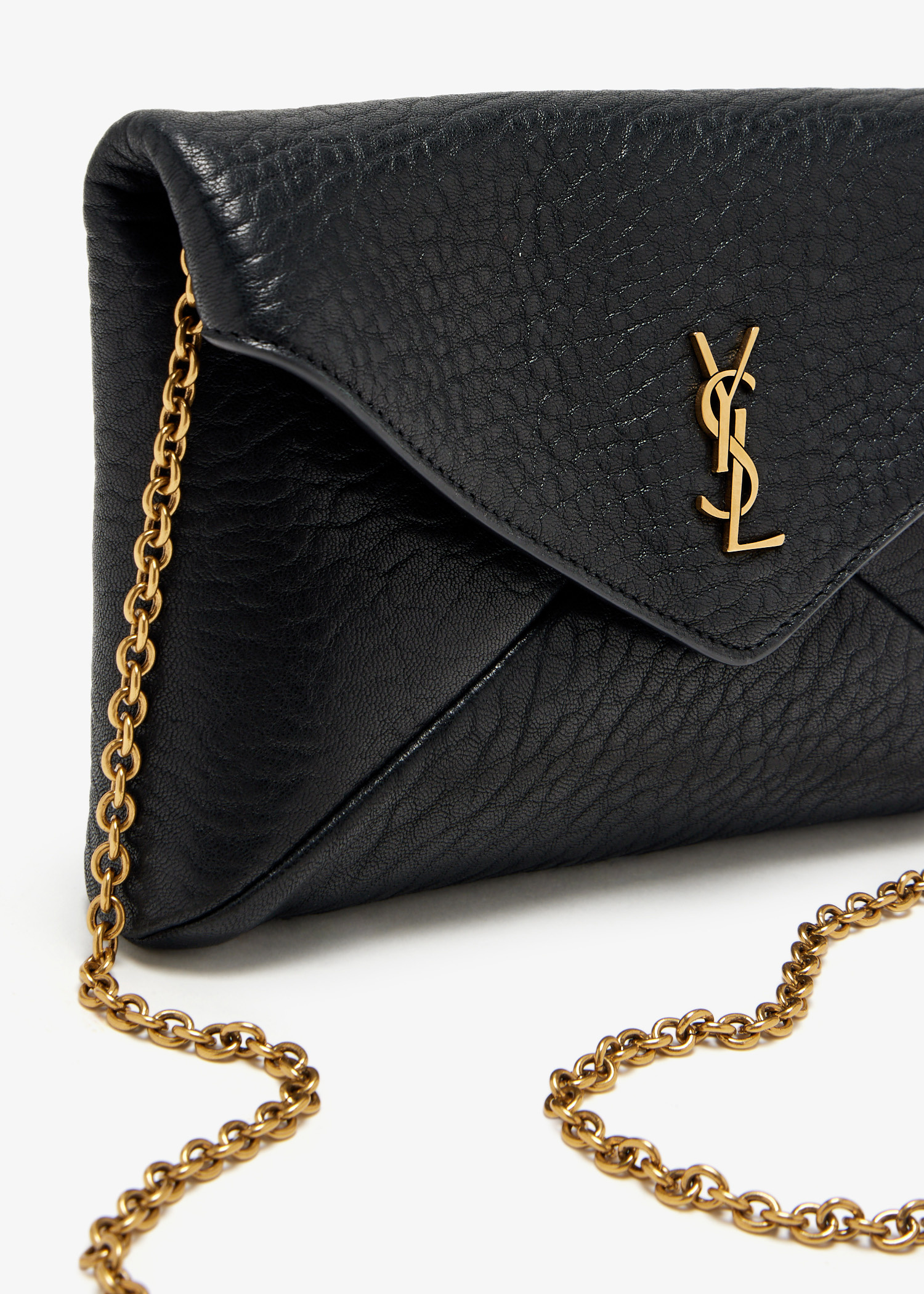 クラッチバッグ Saint Laurent Black Cassandre Chain Clutch Bag Saint Laurent Cassandre chain pouch for Women - Black in KSA