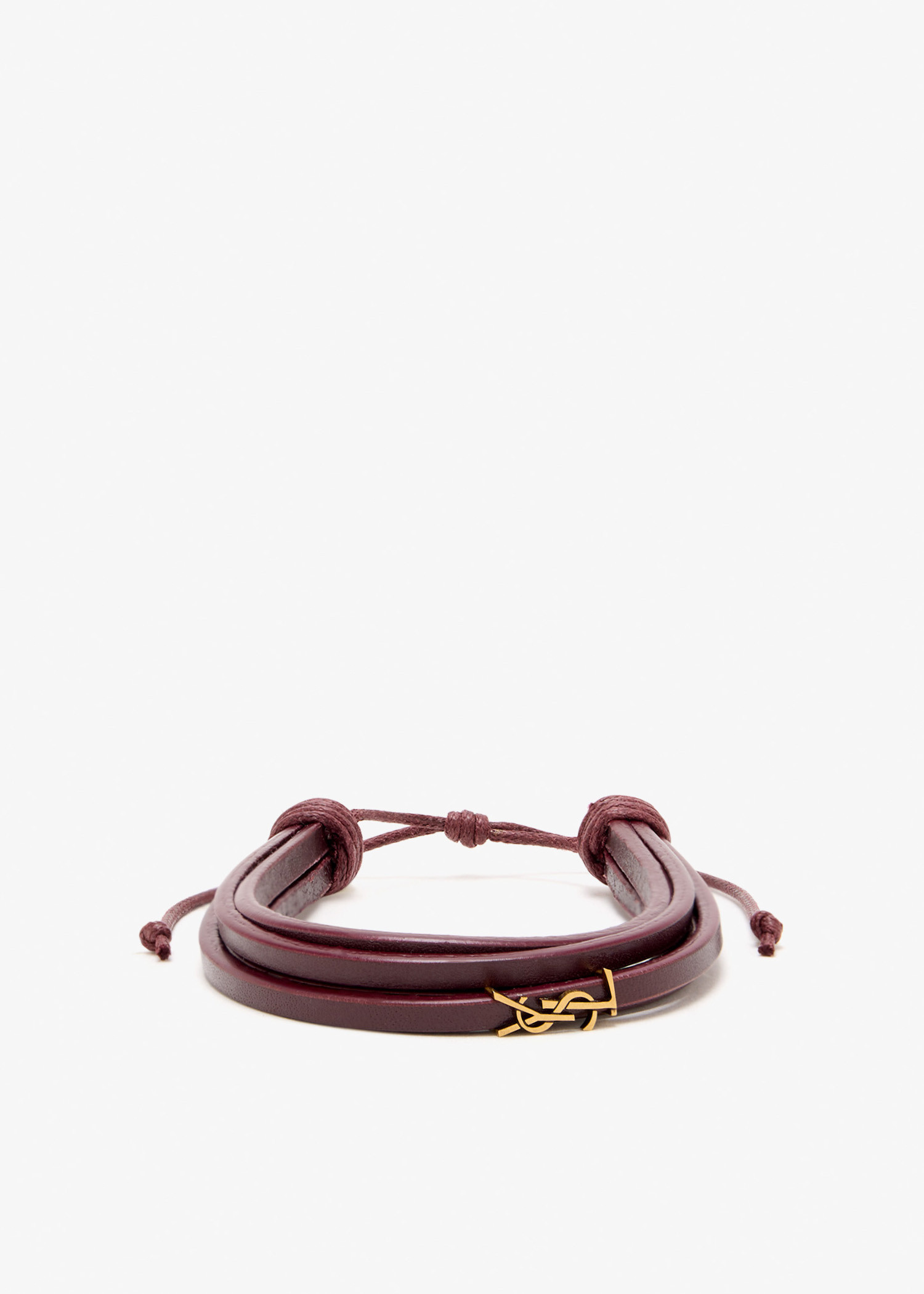 Saint Laurent Cassandre multi-strand bracelet for Women - Burgundy