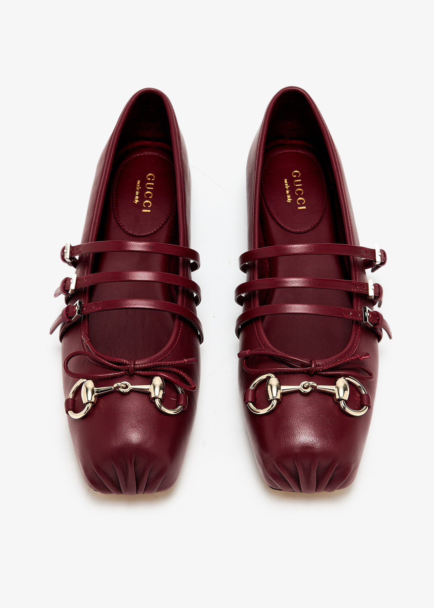Gucci Horsebit ballet flats for Women - Burgundy in UAE