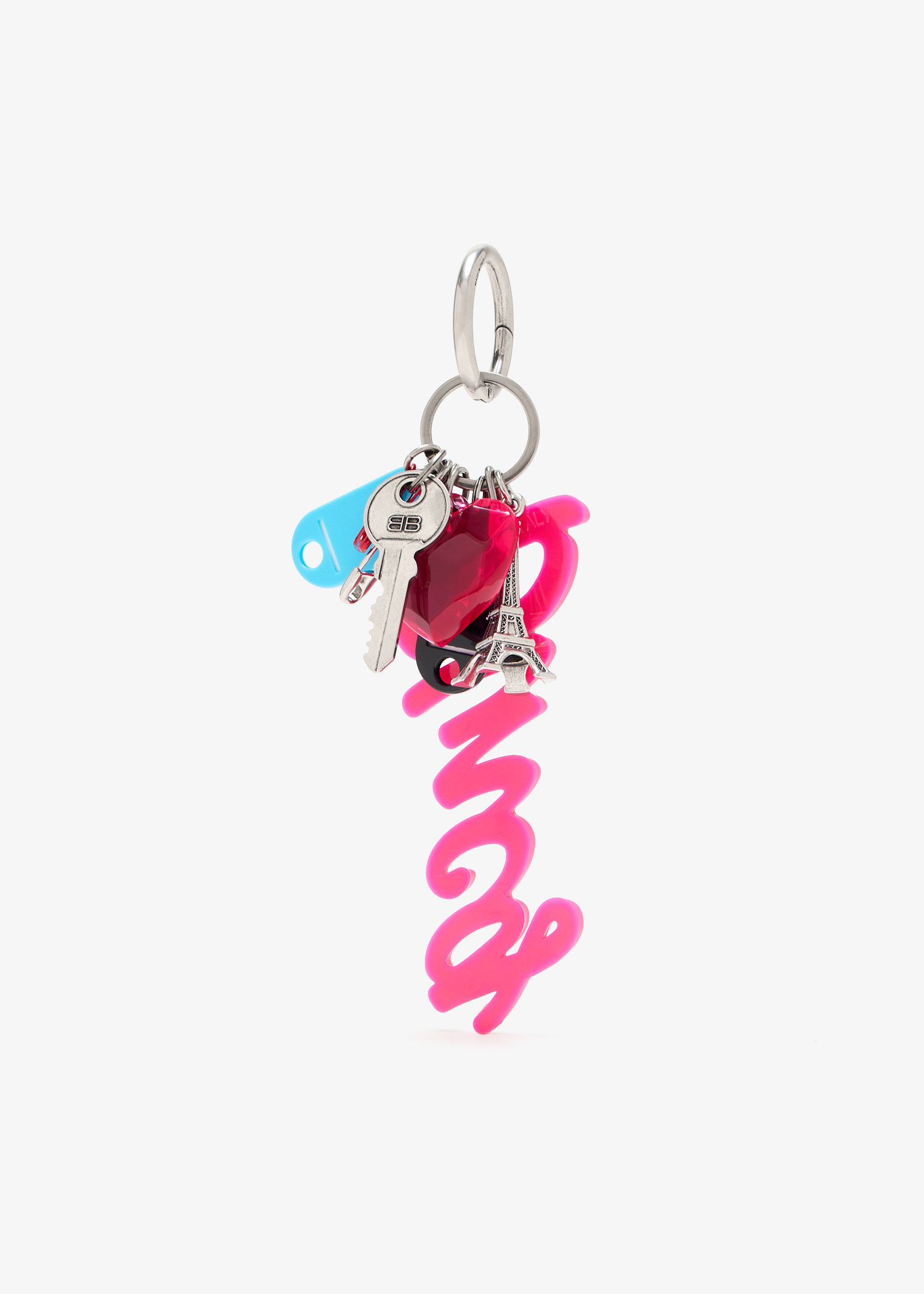 【極美品・付属品完備】Balenciaga HOURGLASS チャーム Balenciaga Hourglass soft big souvenirs keyring for Women - Silver