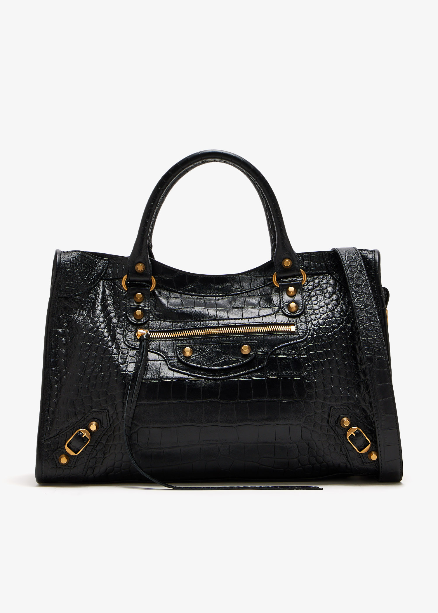 BALENCIAGA Le City ハンドバッグ ミディアム Black Gold金具 Sold Balenciaga City Bag Black with Gold hardware Mini