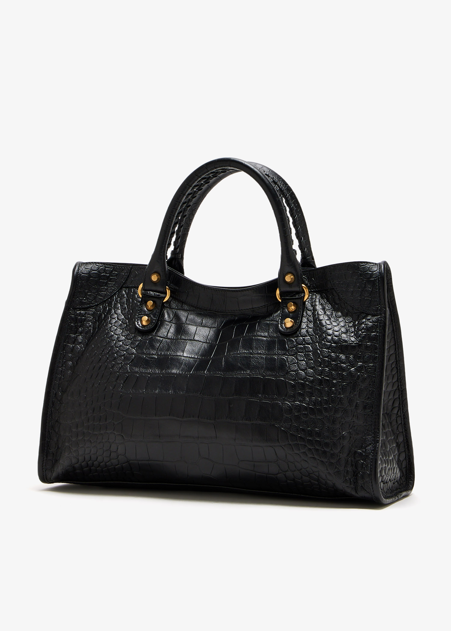 BALENCIAGA Le City ハンドバッグ ミディアム Black Gold金具 Sold Balenciaga City Bag Black with Gold hardware Mini