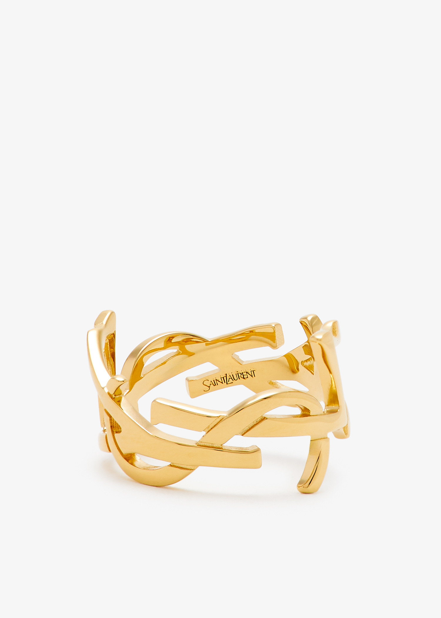 Saint Laurent Cassandre scarf ring for Women - Gold in UAE