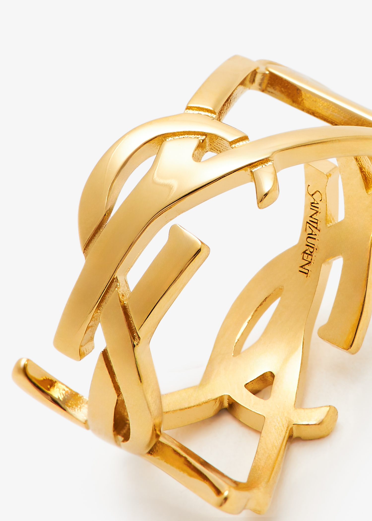Saint Laurent Cassandre scarf ring for Women - Gold in UAE