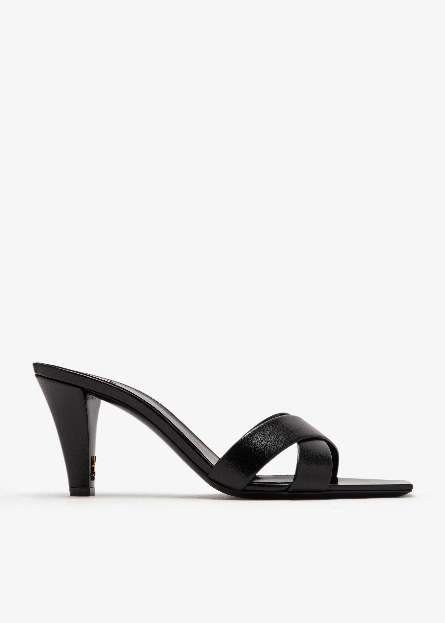 【Saint Laurent】JILL 75 SAN◆825270AAESW Jill 75 leather mules in black - Saint Laurent | Mytheresa