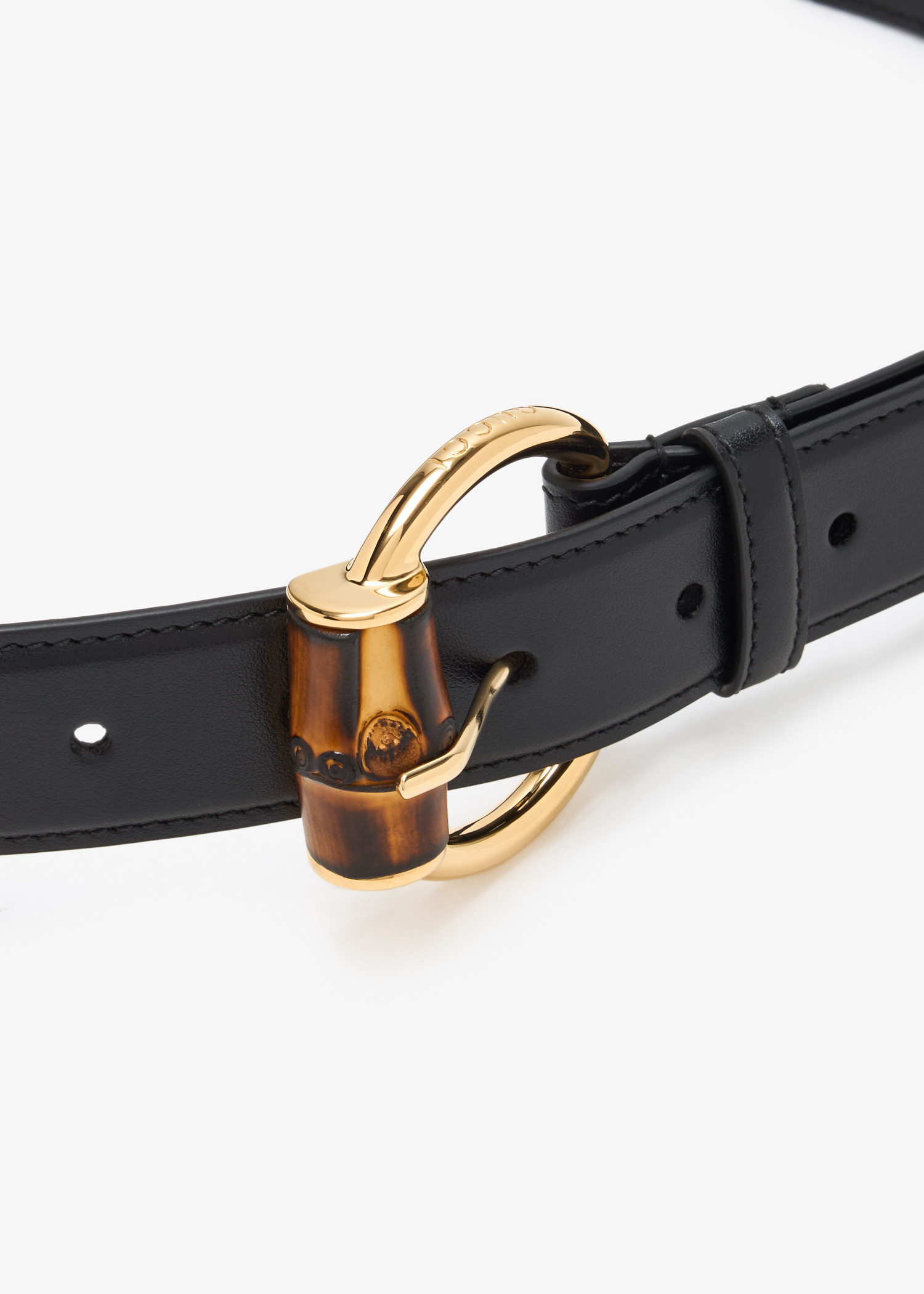 Gucci Bamboo buckle belt for Women - Black in KSA | Level Shoes