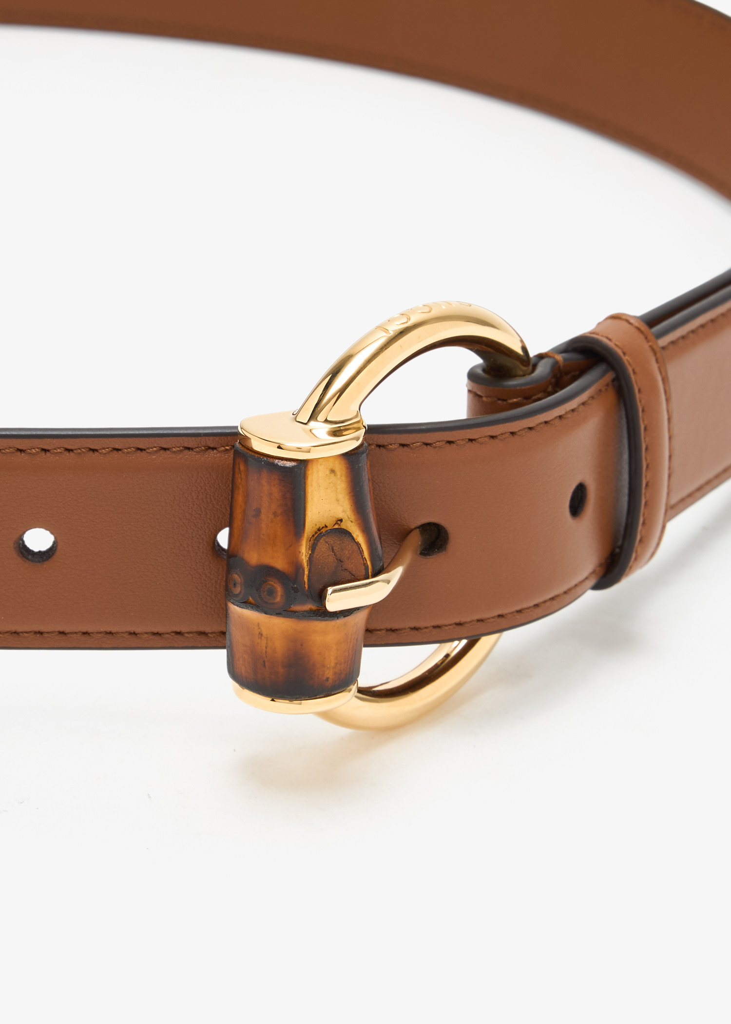 Gucci Bamboo buckle belt for Women - Brown in UAE | Level Shoes display picture 1