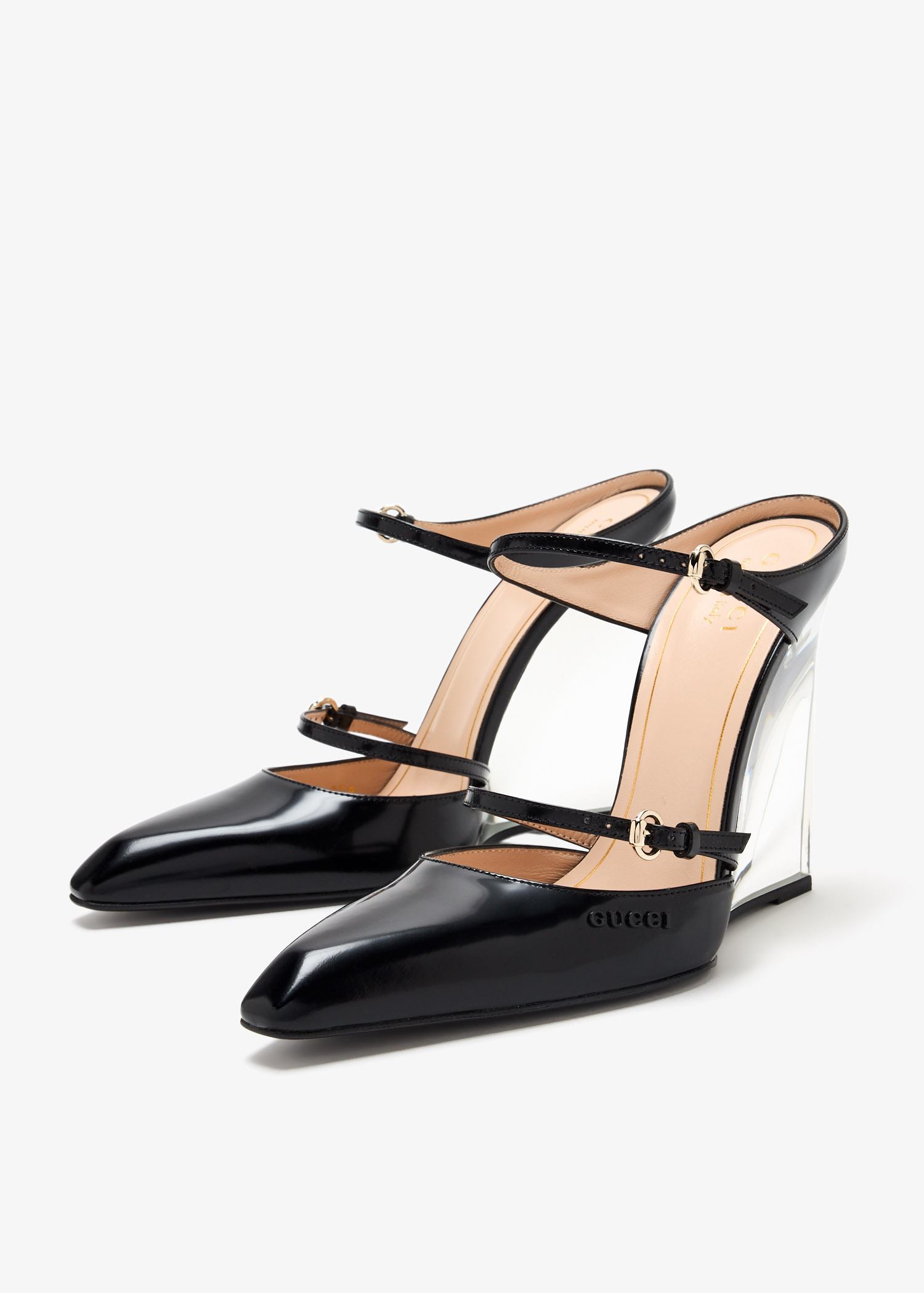 Gucci Christy wedge mules for Women - Black in UAE | Level Shoes