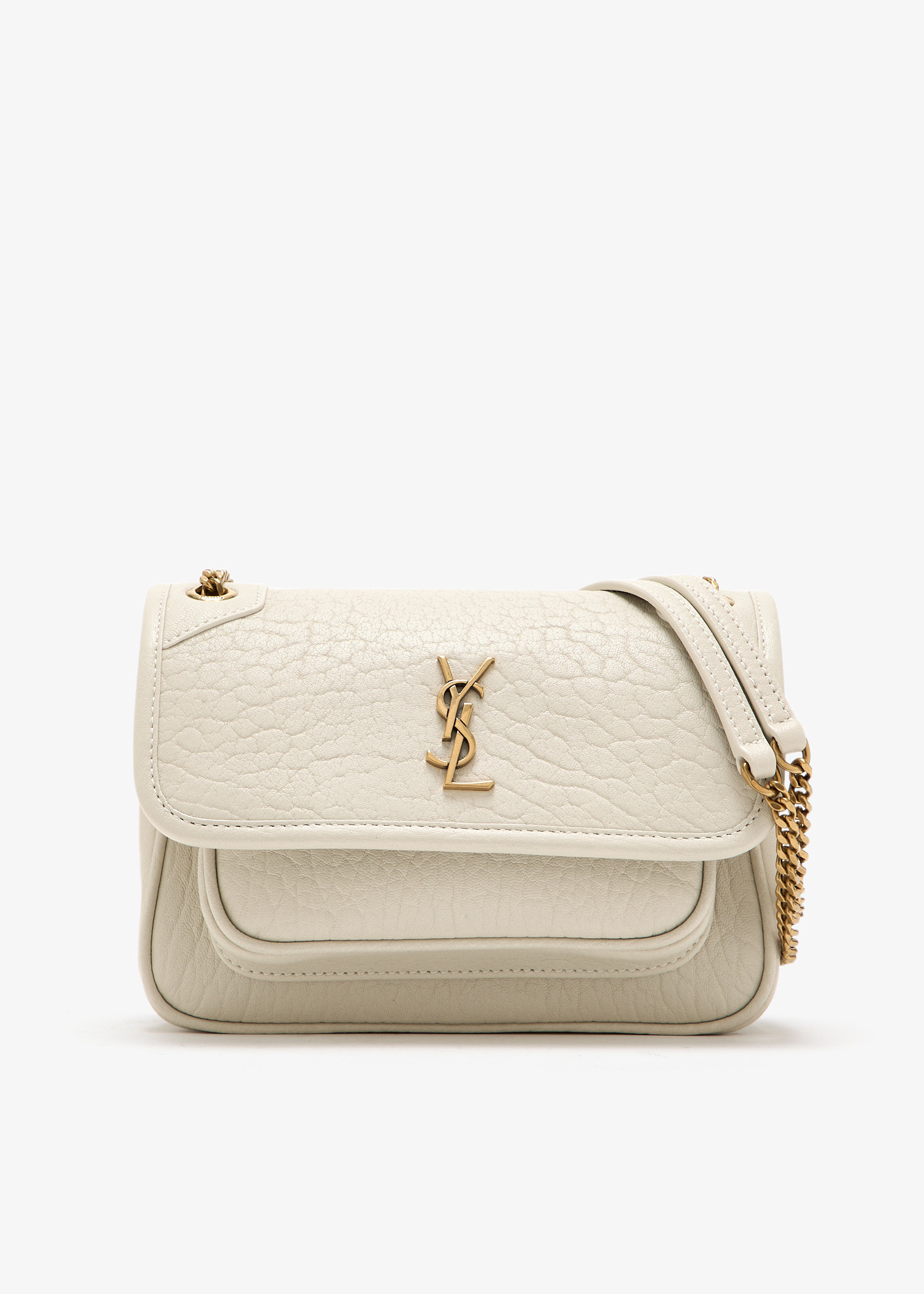 VIP【関税送料無料】希少 SAINT LAURENT CREAM LEATHER BAG Saint Laurent LouLou mini Cream Soft leather bag | TheDoubleF