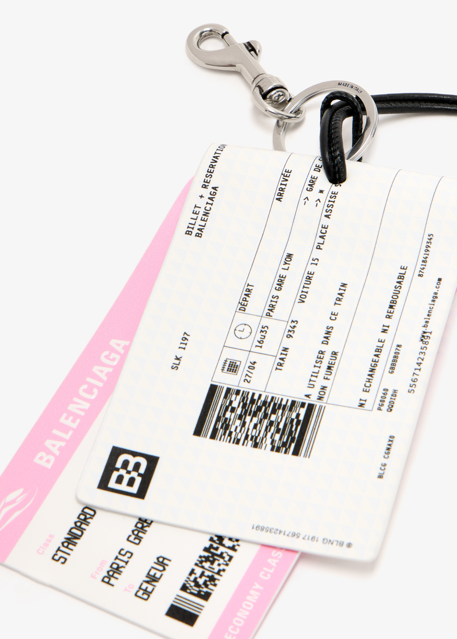 VIP【関税送料無料】希少 Balenciaga Train Ticket Keyring Balenciaga Train Ticket keyring for Men - White in UAE