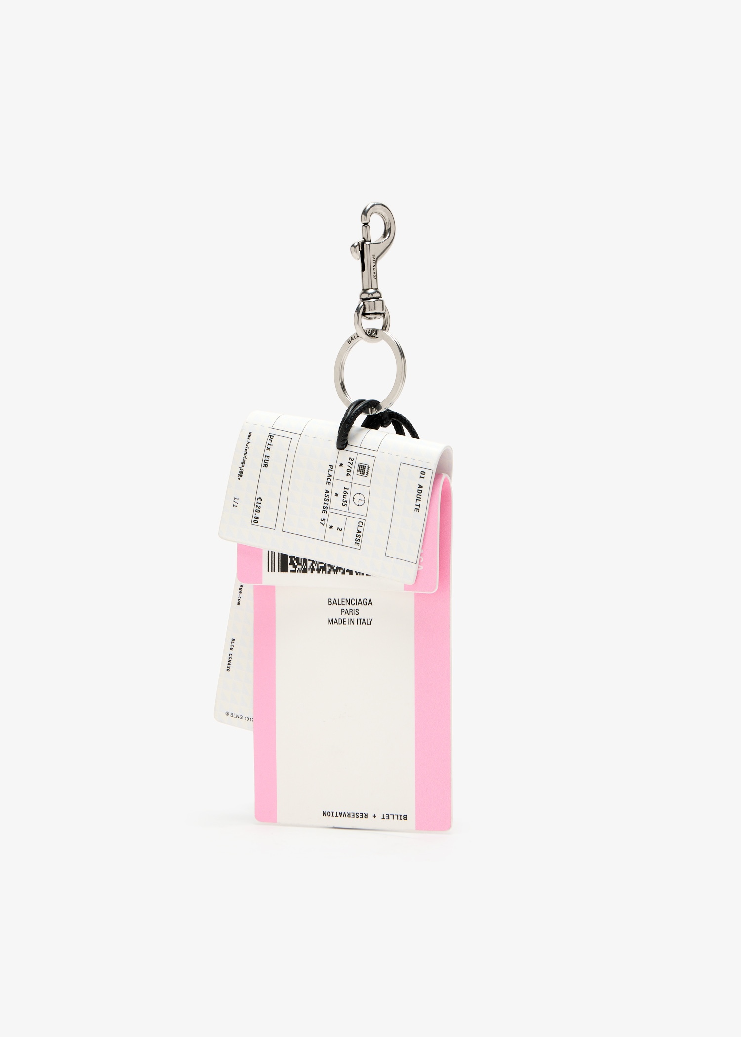 Balenciaga Train Ticket keyring for Men - White in Oman