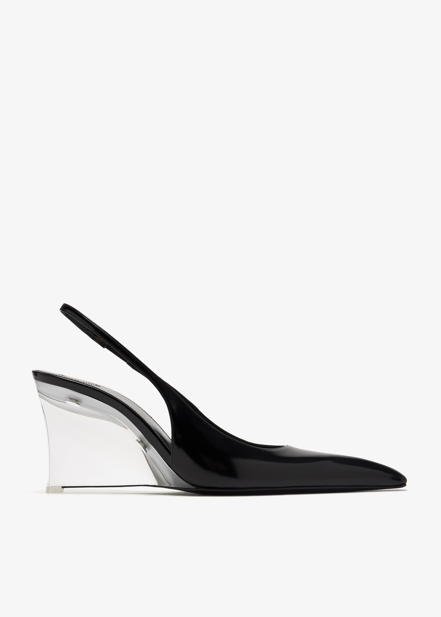 無一文 SPSV50 クオン RL Saint Laurent Miller slingback pumps for Women - Black in