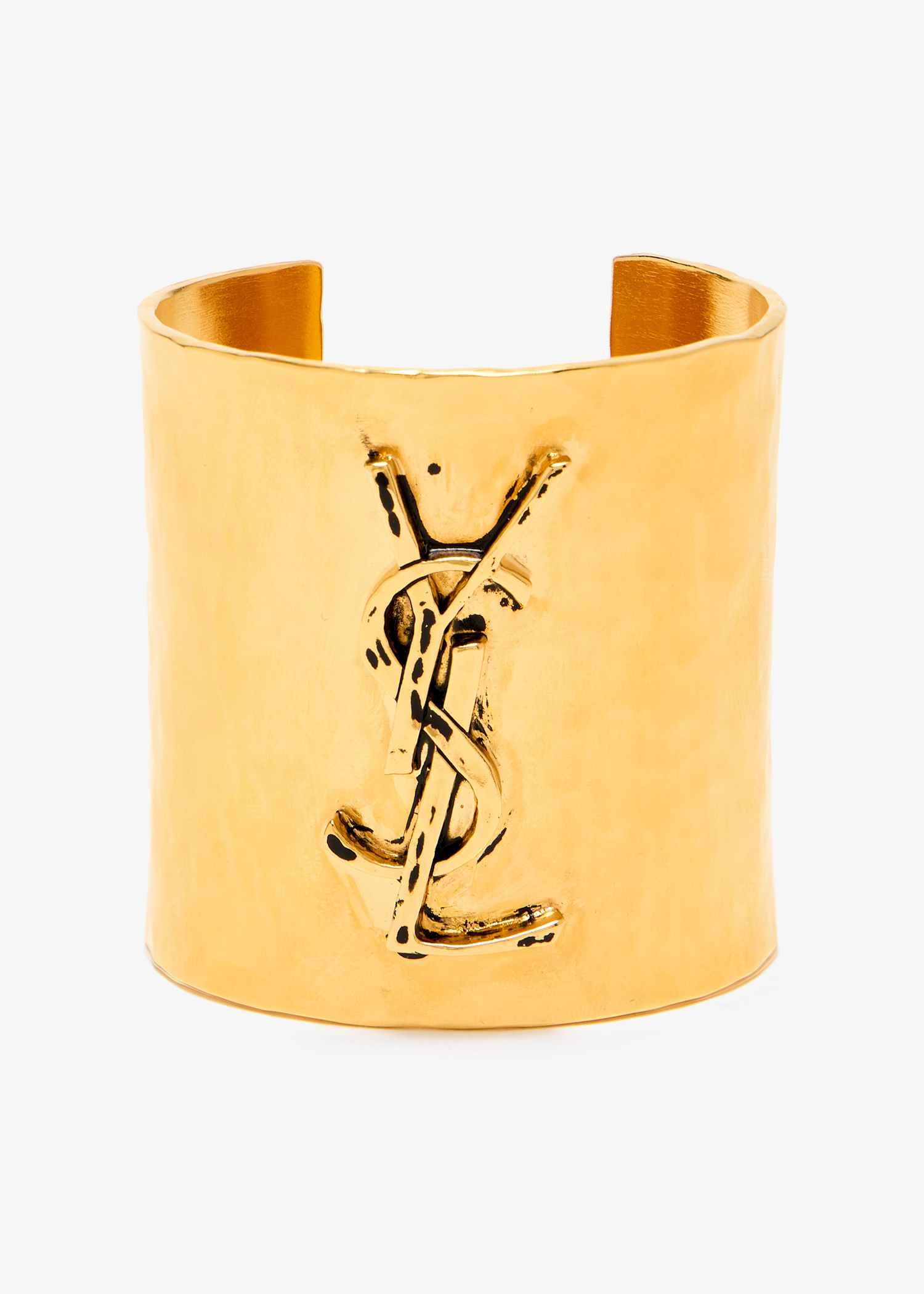 Saint Laurent Cassandre cuff for Women - Gold in UAE | Level Shoes
