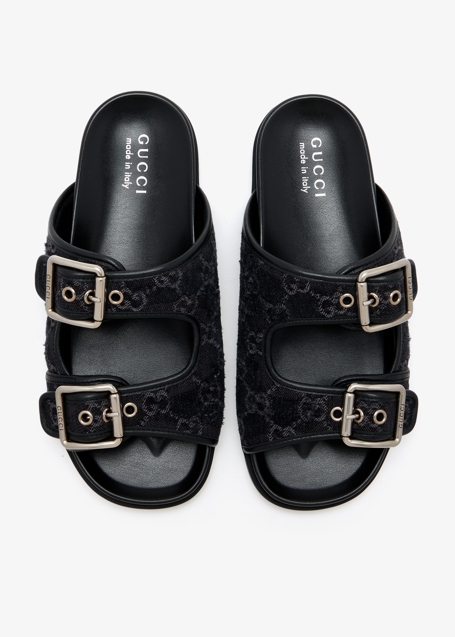 Gucci GG Buckle sandals for Men - Black in UAE | Level Shoes