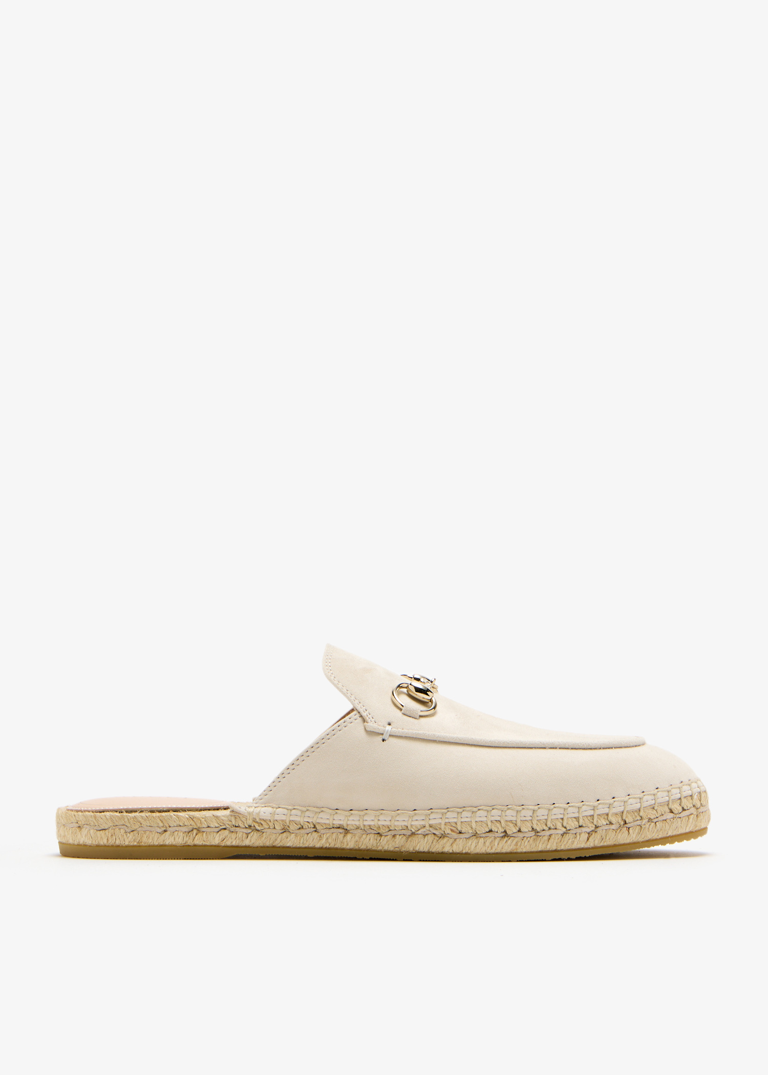 Gucci Horsebit espadrille mules for Women - Cream in UAE