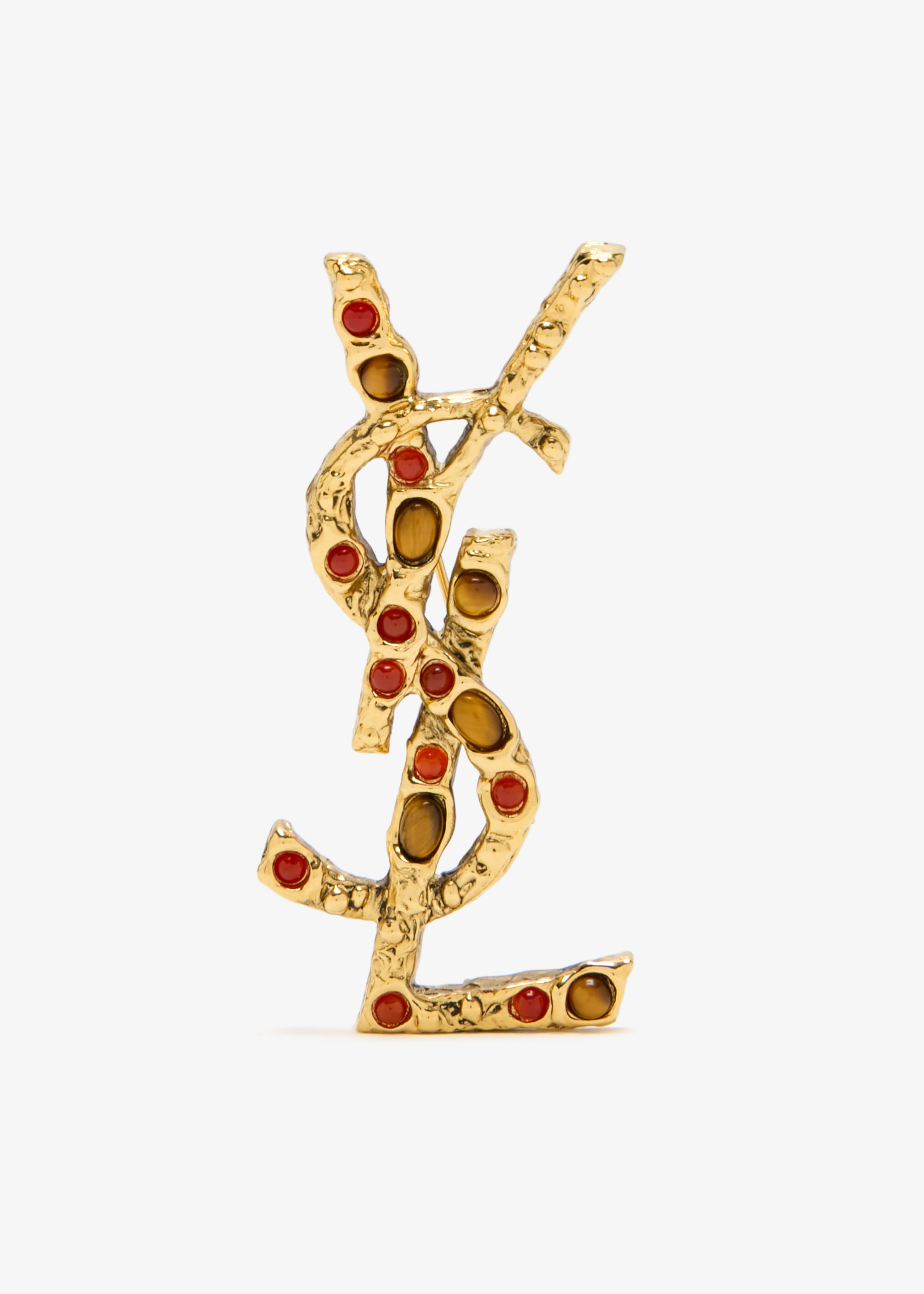 【Saint Laurent】 Cassandre Brooch ゴールド Saint Laurent Cassandre Brooch | Gold | FARFETCH
