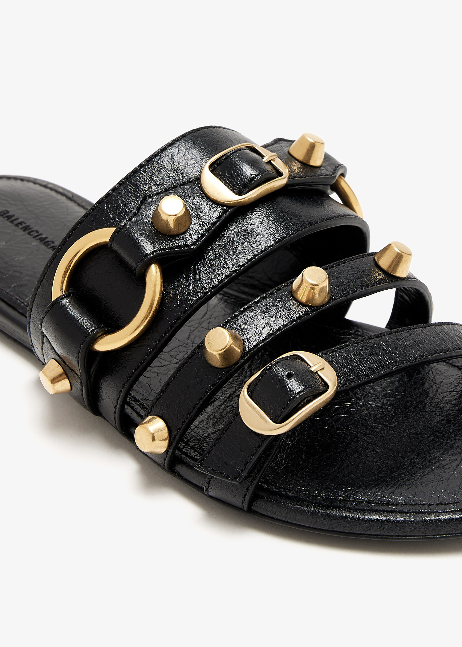 サンダル・ミュール Balenciaga City Slide Sandals In Arena Leather Balenciaga City slide sandals for Women - Black in UAE