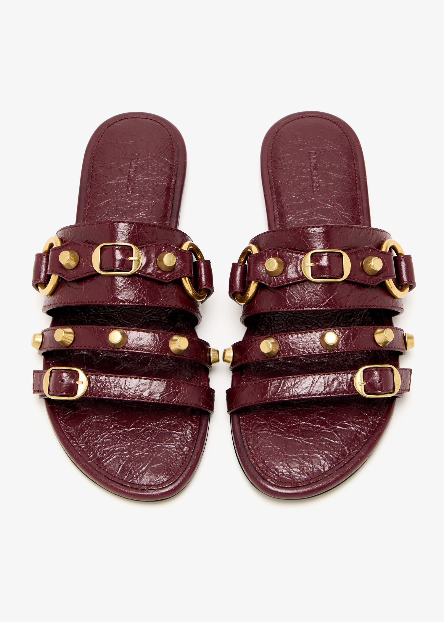 Balenciaga City slide sandals for Women - Burgundy in UAE